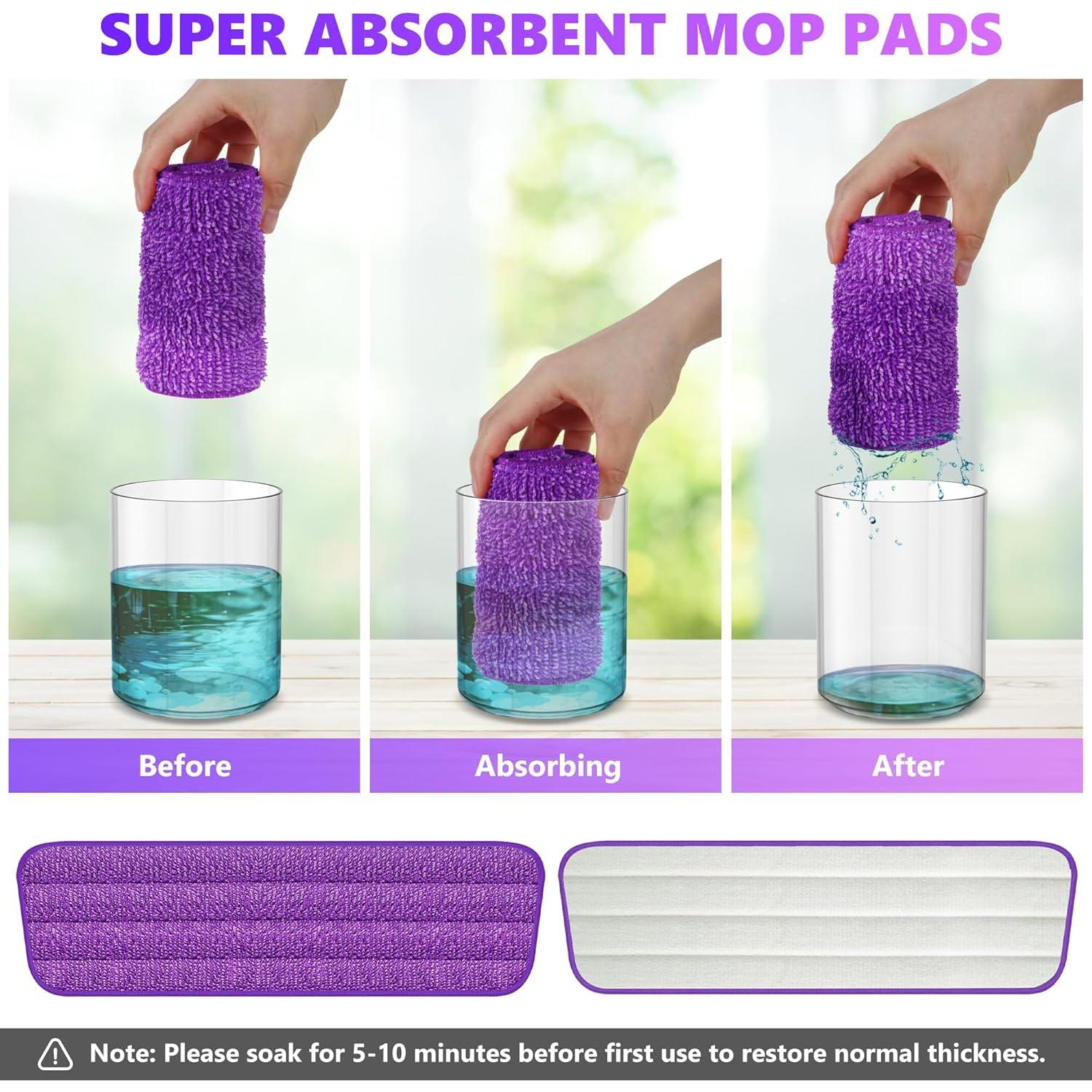 Paquete de 6 almohadillas de mopa ILAVCOOL para Swiffer