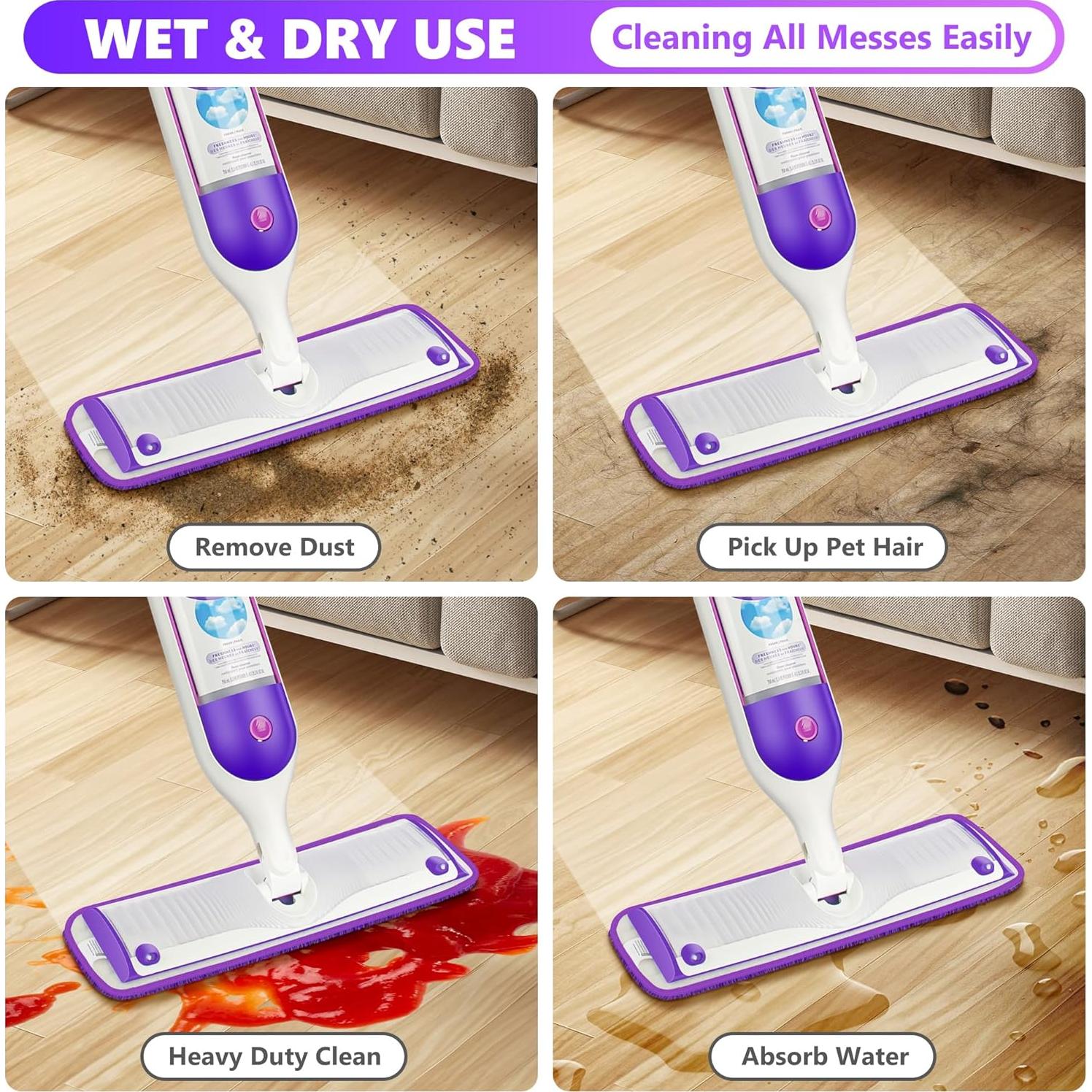 Paquete de 6 almohadillas de mopa ILAVCOOL para Swiffer