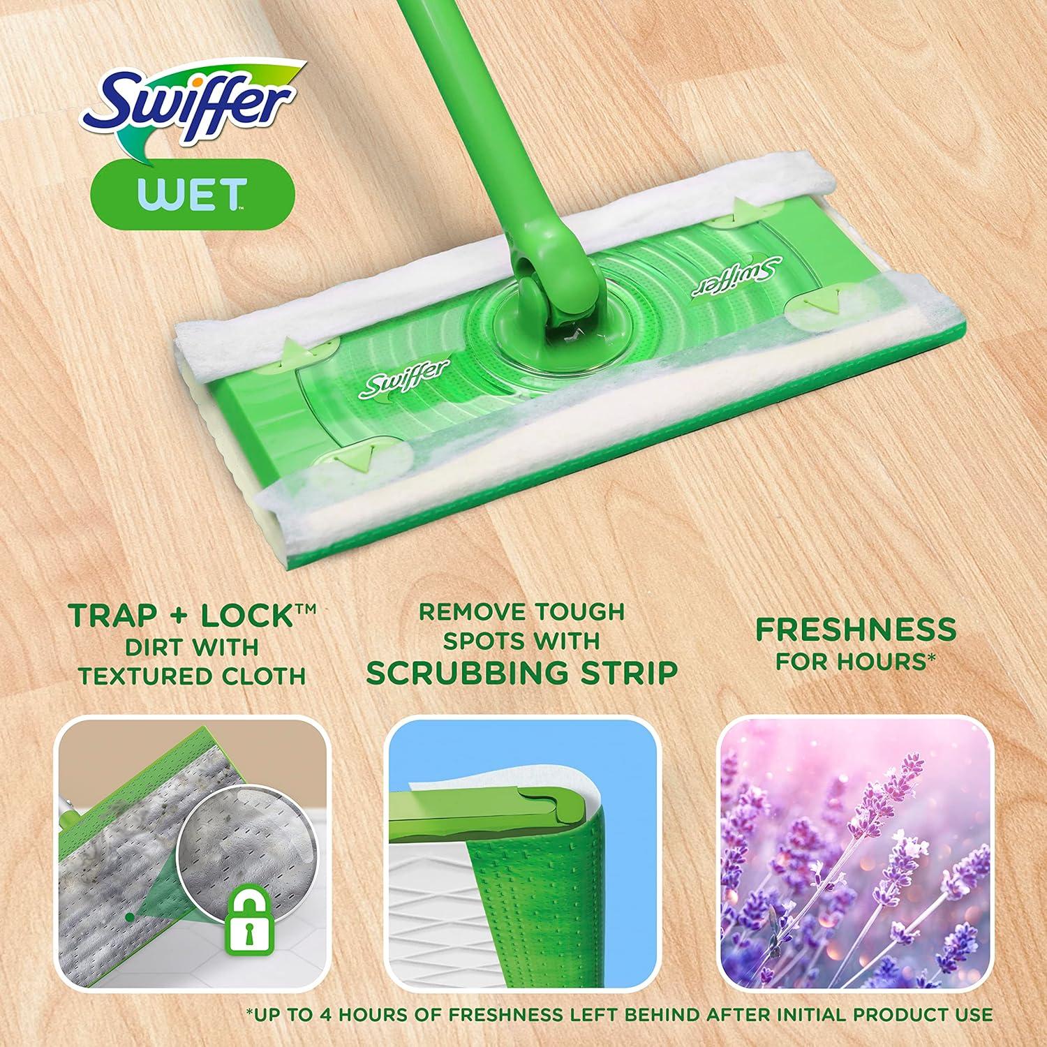 Paños de Mopa Húmedos Swiffer 24 Unidades Febreze Lavanda