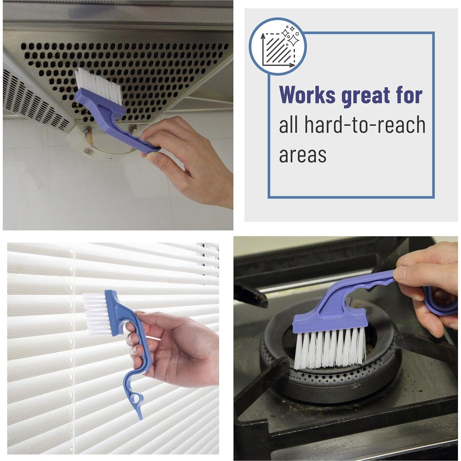 Cepillo de Limpieza de Rieles de Ventana Slick - Paquete de 2