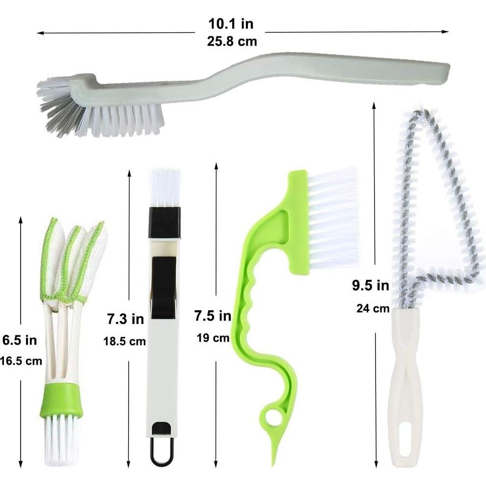 Kit de 5 Cepillos de Limpieza ANERONG para Ventanas y Persianas