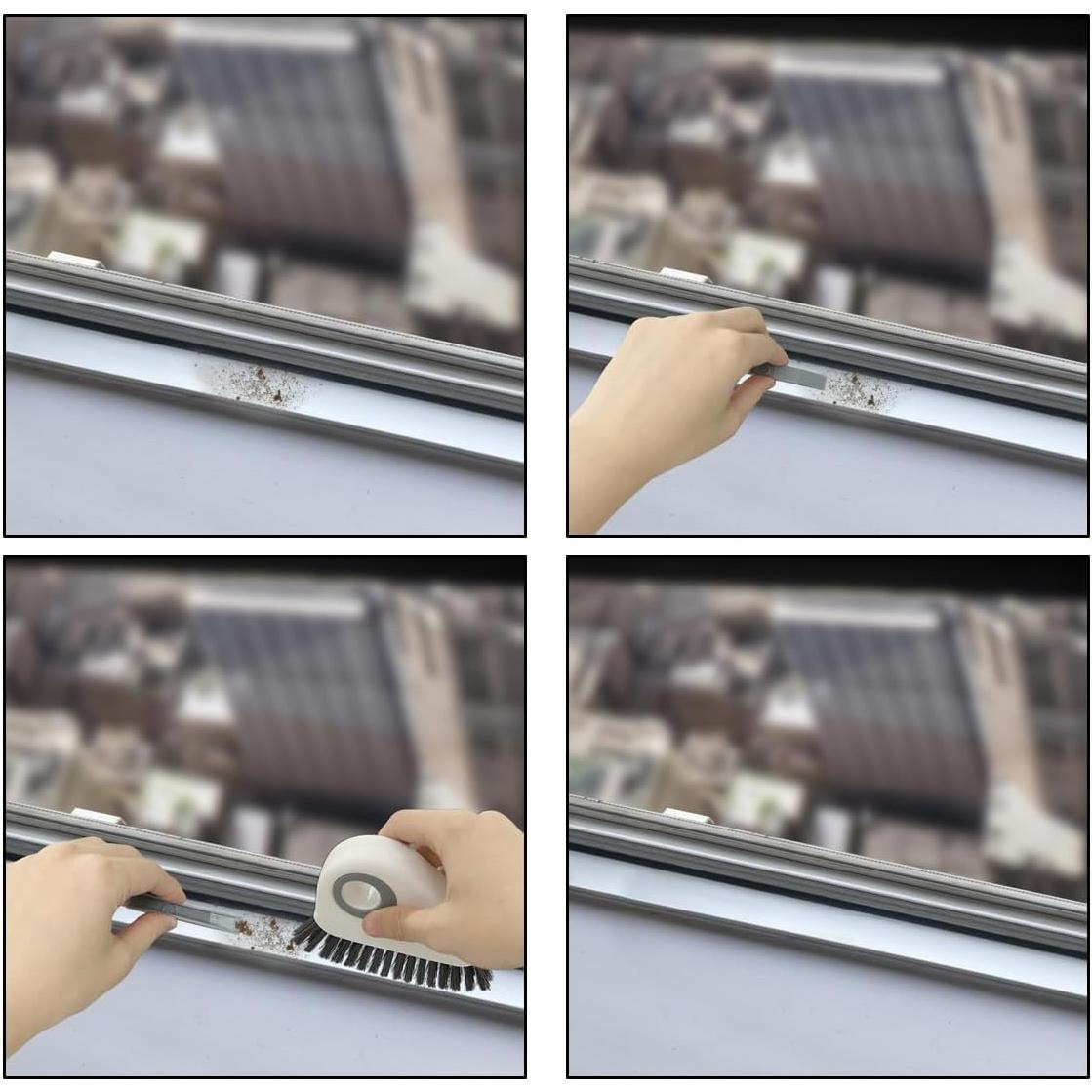 Cepillo de Limpieza 2 en 1 KVZVK para Ranuras y Grietas