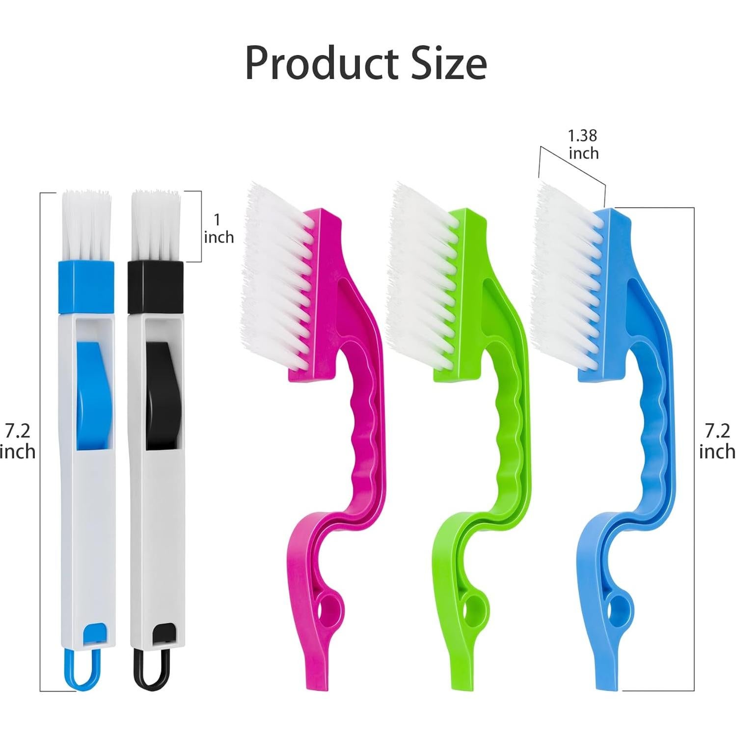 Cepillo de limpieza de ranuras Aivwis - 3 piezas, nylon