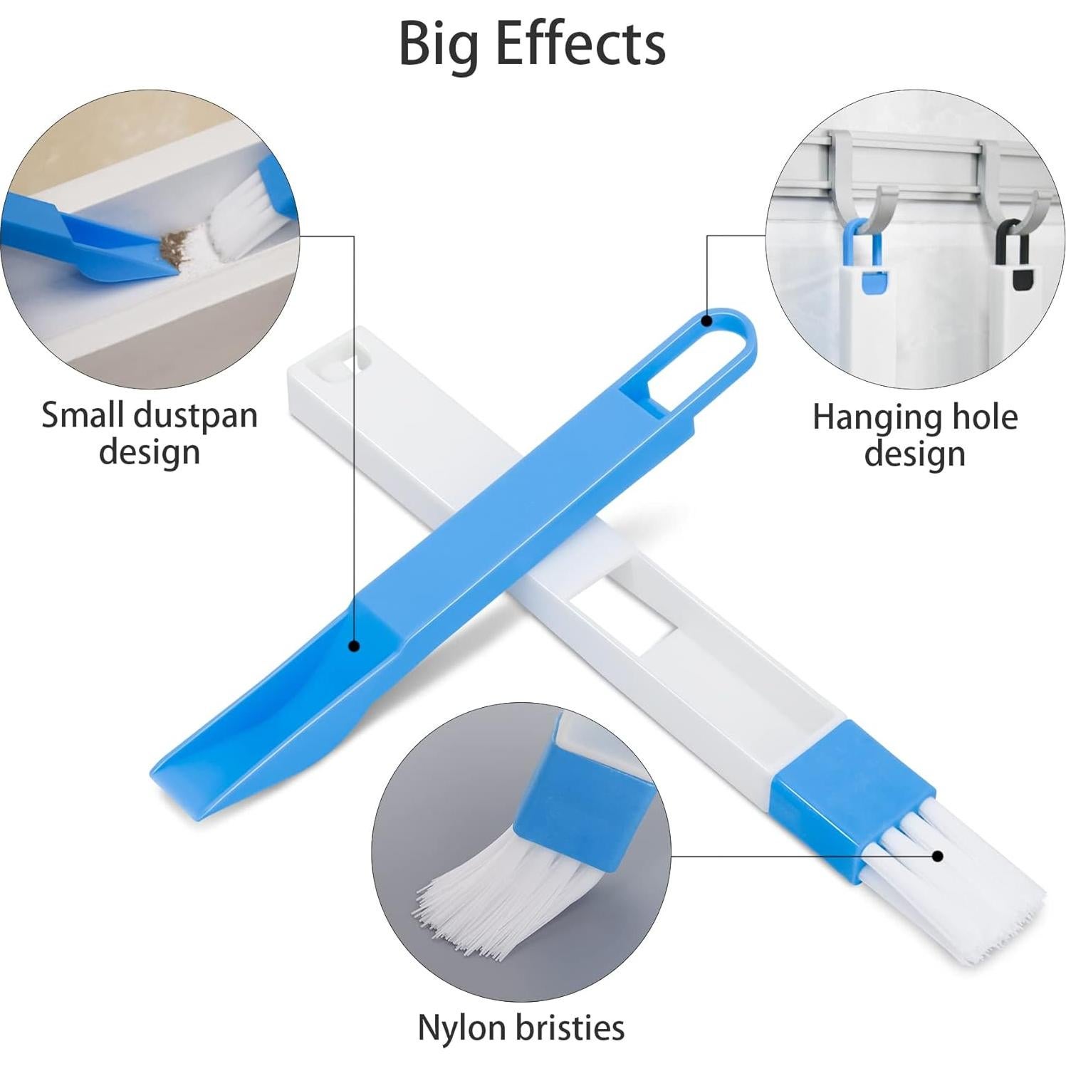 Cepillo de limpieza de ranuras Aivwis - 3 piezas, nylon