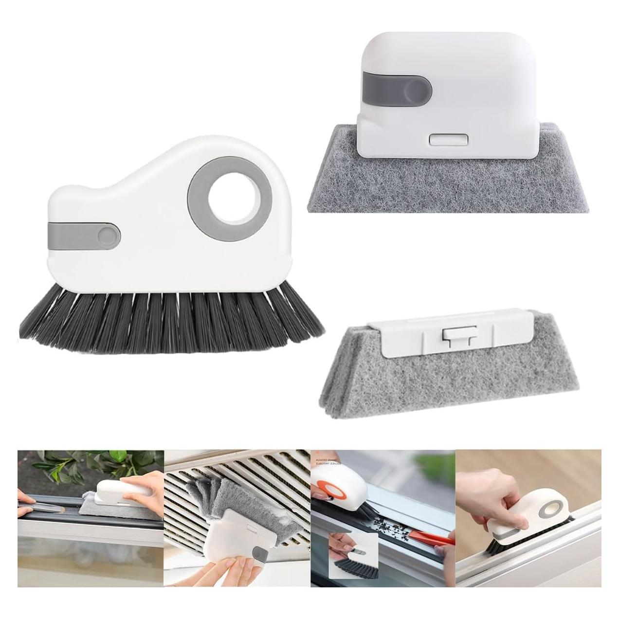 Cepillo de limpieza de rieles de ventana Heideryafei 3 unidades