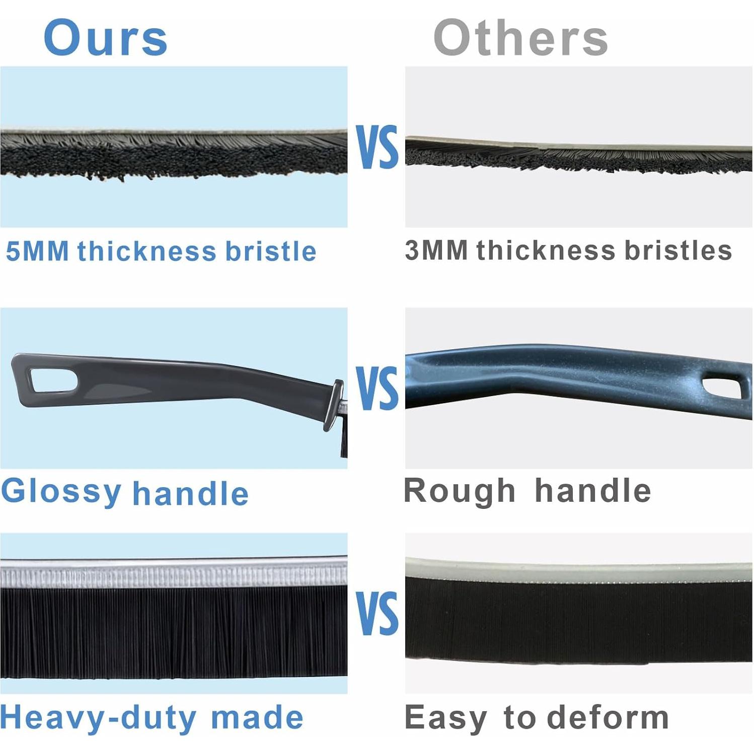 Cepillos de Limpieza de Ranuras Dincken 2 Pcs Cerdas Duras