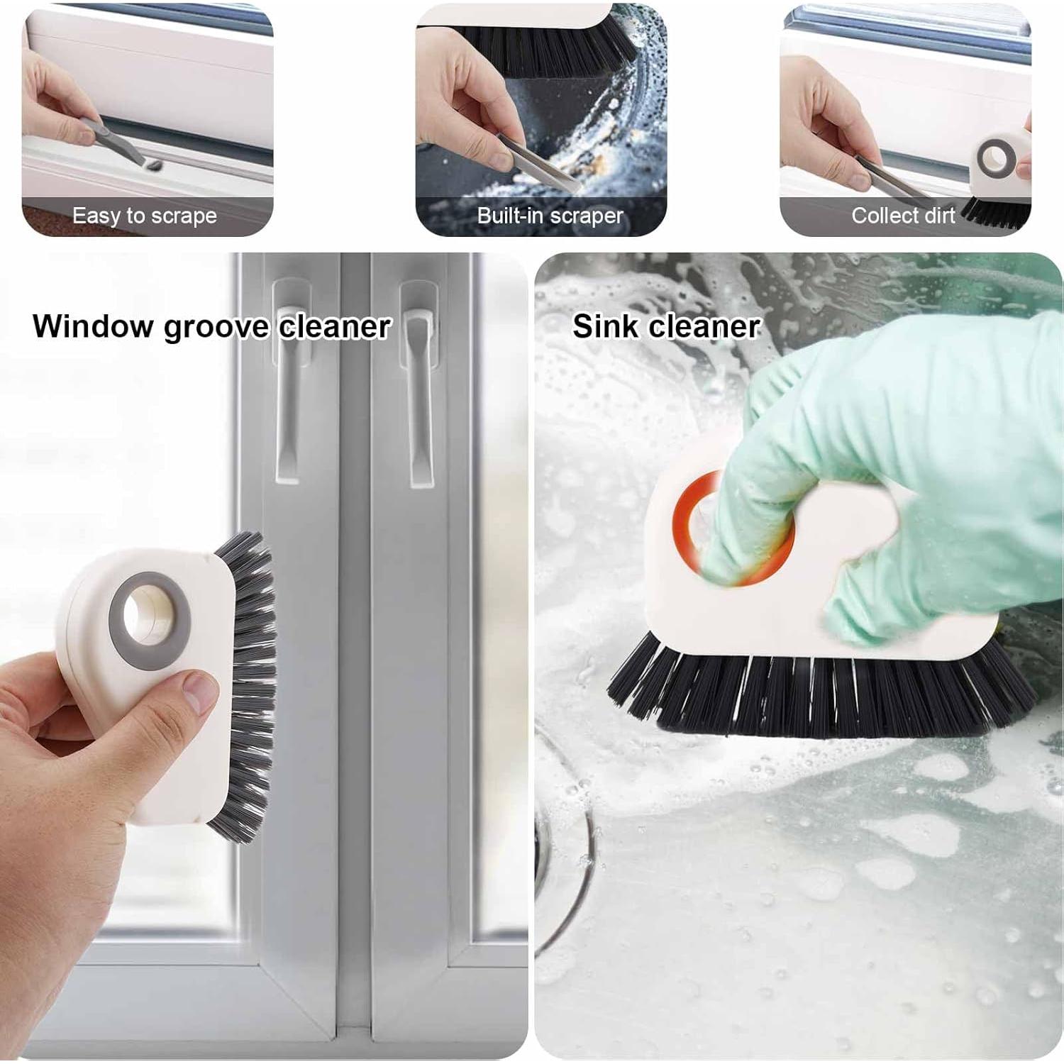 2 Cepillos de Limpieza de Ranuras PEUTIER con Raspador Oculto