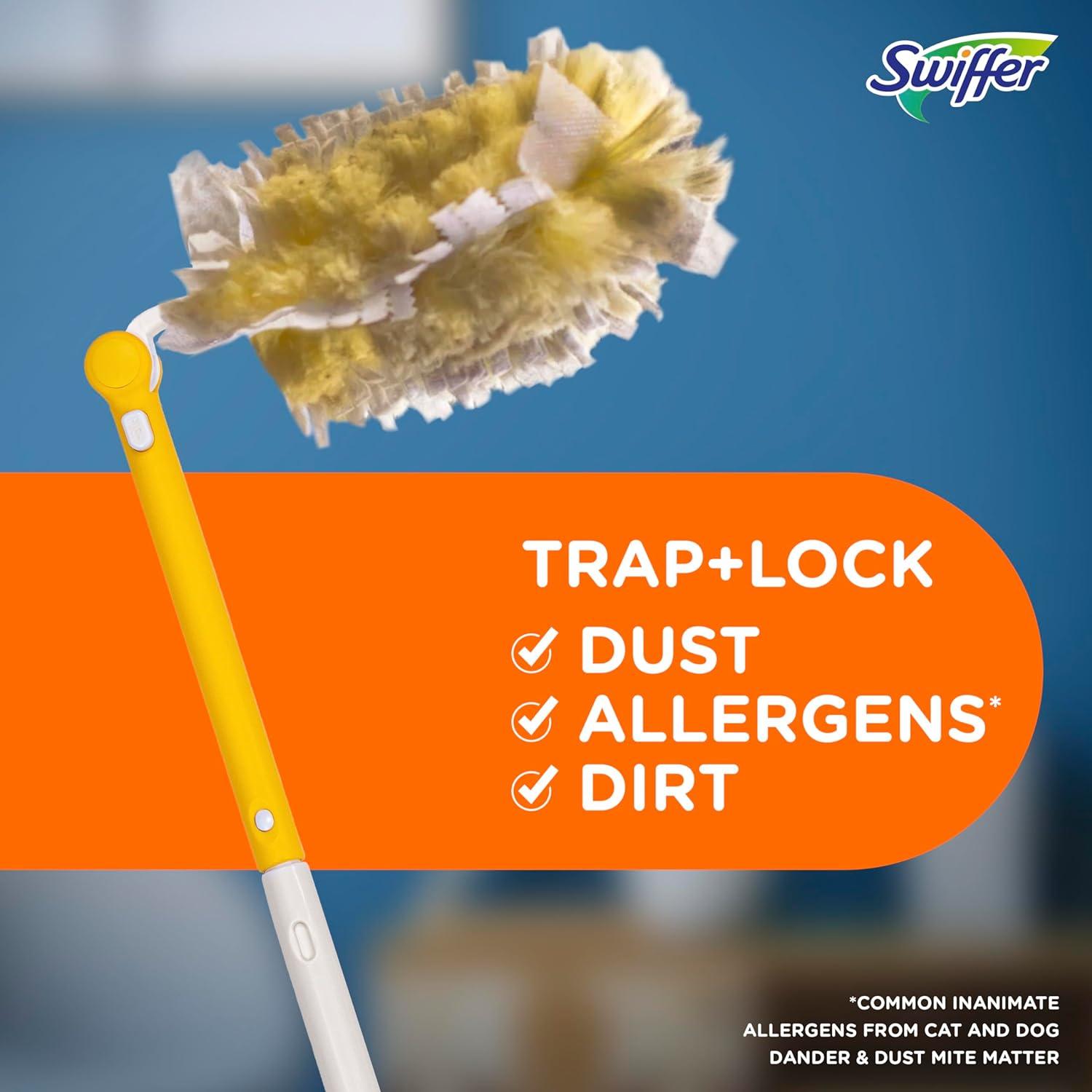 Kit de Limpieza Swiffer Duster Heavy Duty con Mango Extensible 0.91m y 3 Recambios