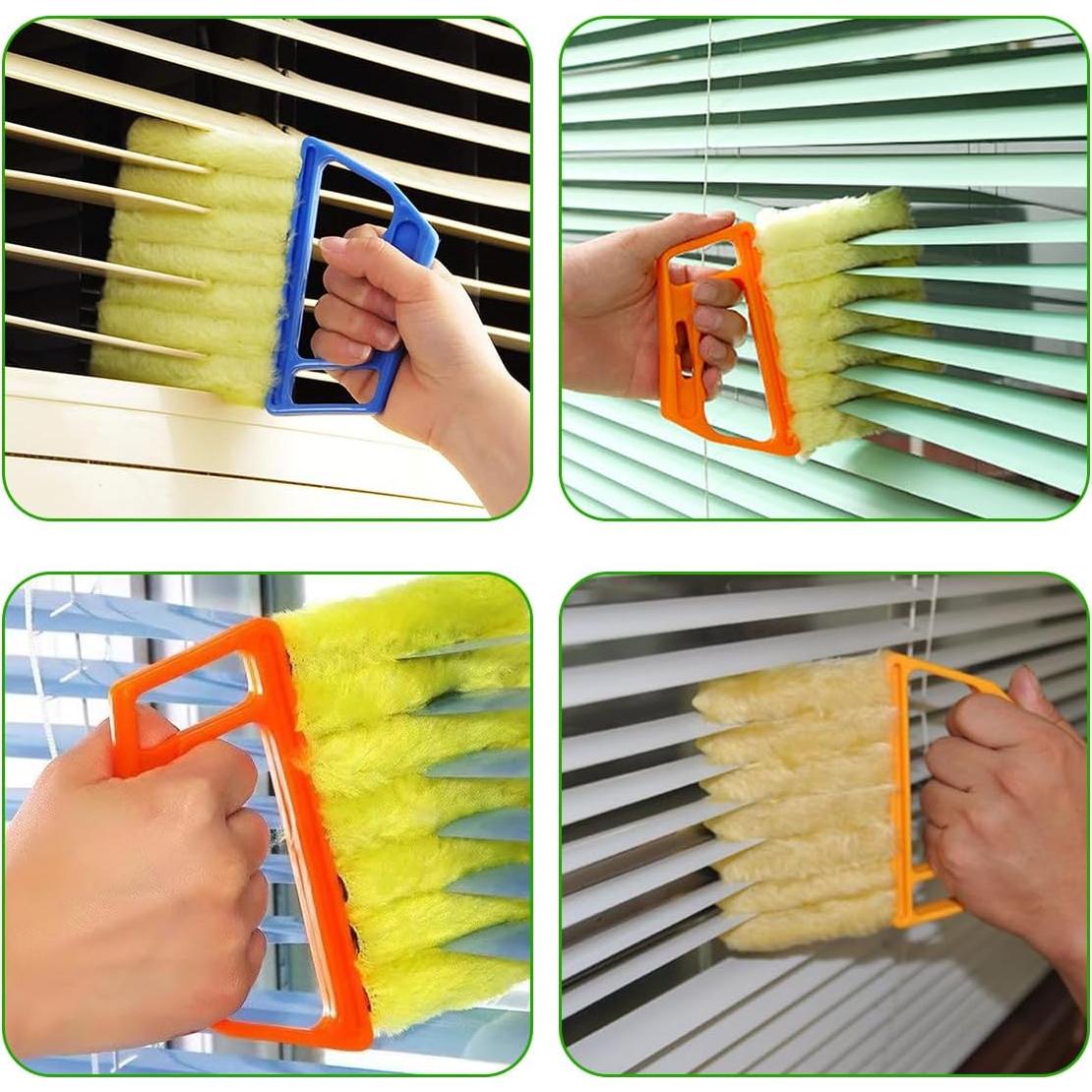 Herramienta de Limpieza de Persianas DXNQ 2 Pcs 7 Dedos
