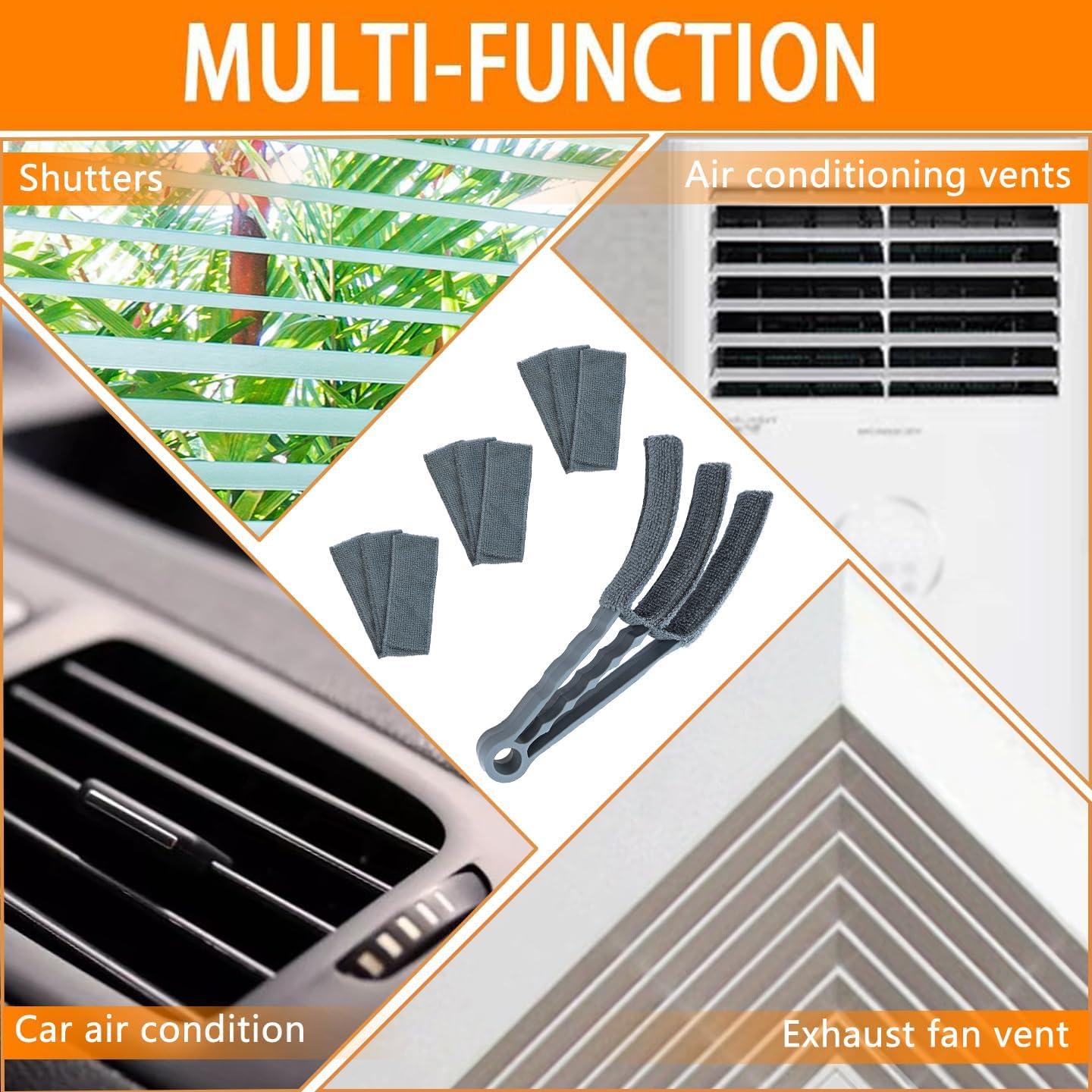 Limpiador de Persianas QINGHAHU con Cepillo y 4 Mangas Microfibra