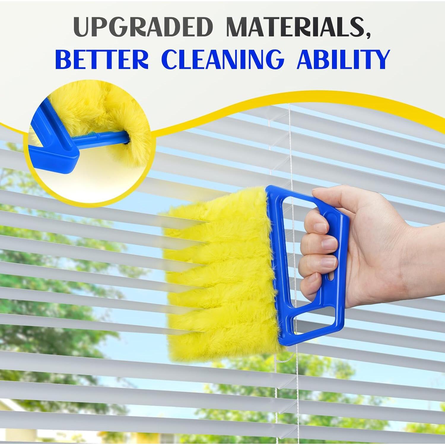 Limpiador de Persianas EVEPRUS 2PCS Microfibra Lavable 7 Dedos