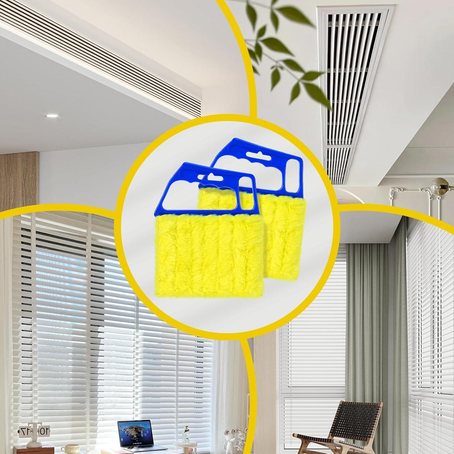 Limpiador de Persianas EVEPRUS 2PCS Microfibra Lavable 7 Dedos