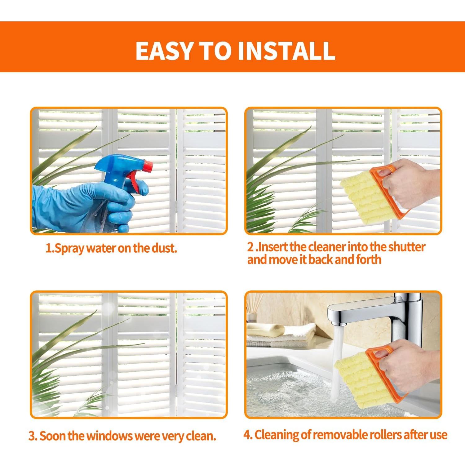 Limpiador de Persianas Venecianas LZJPECES 6 Pcs Microfibra