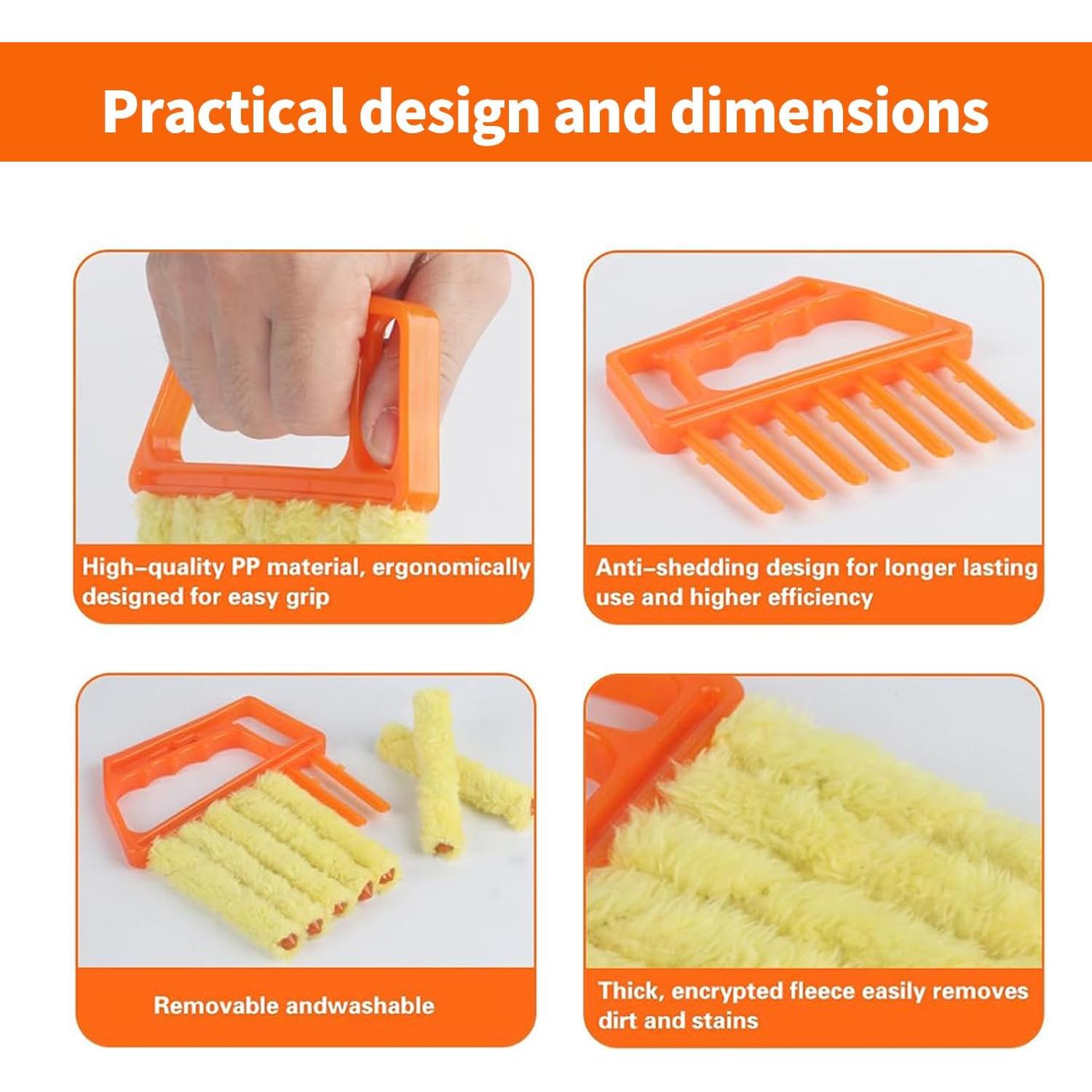 Limpiador de Persianas Venecianas LZJPECES 6 Pcs Microfibra