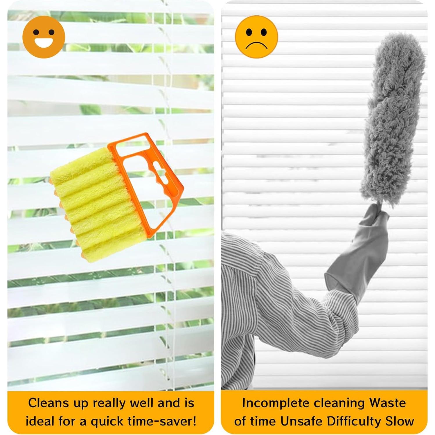 4 Piezas Limpiador de Persianas Starfa Lab, 7 Dedos y Mini