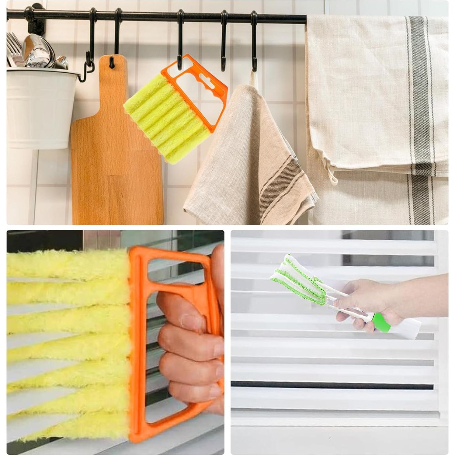 4 Piezas Limpiador de Persianas Starfa Lab, 7 Dedos y Mini