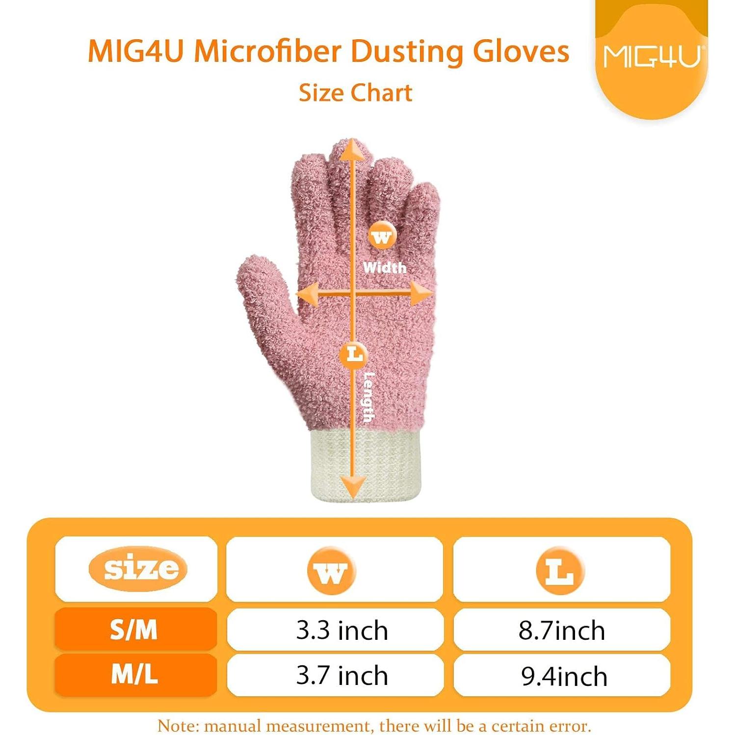 Guantes de Microfibra MIG4U Reutilizables Azul 1 Par S/M