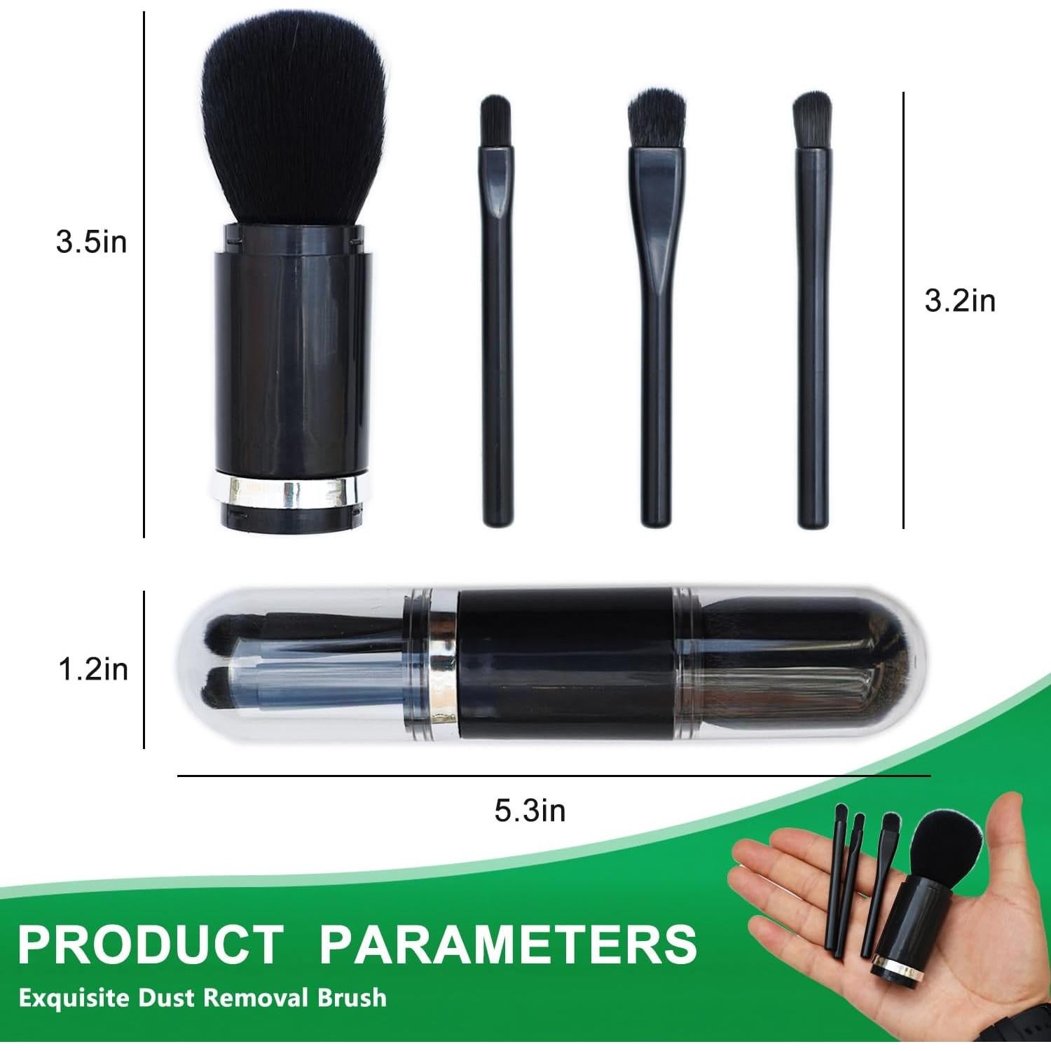 Kit de 4 Cepillos de Polvo HDongany - Fibras Suaves, Lavables