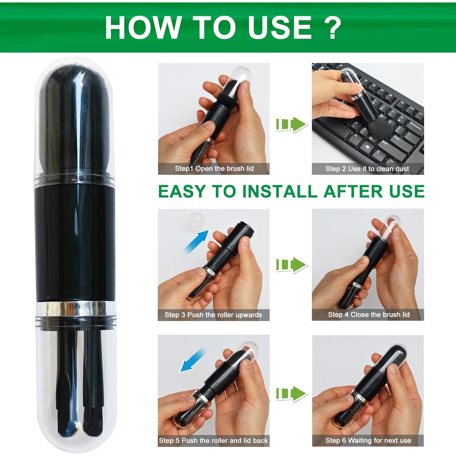 Kit de 4 Cepillos de Polvo HDongany - Fibras Suaves, Lavables