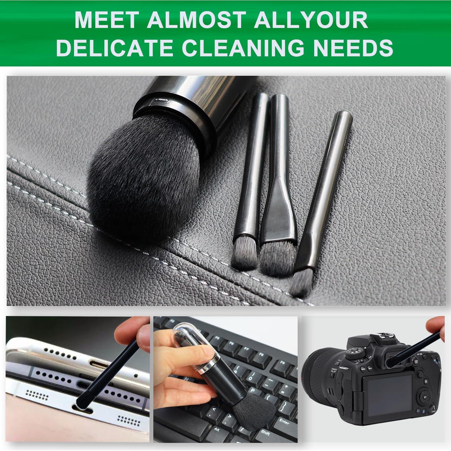 Kit de 4 Cepillos de Polvo HDongany - Fibras Suaves, Lavables