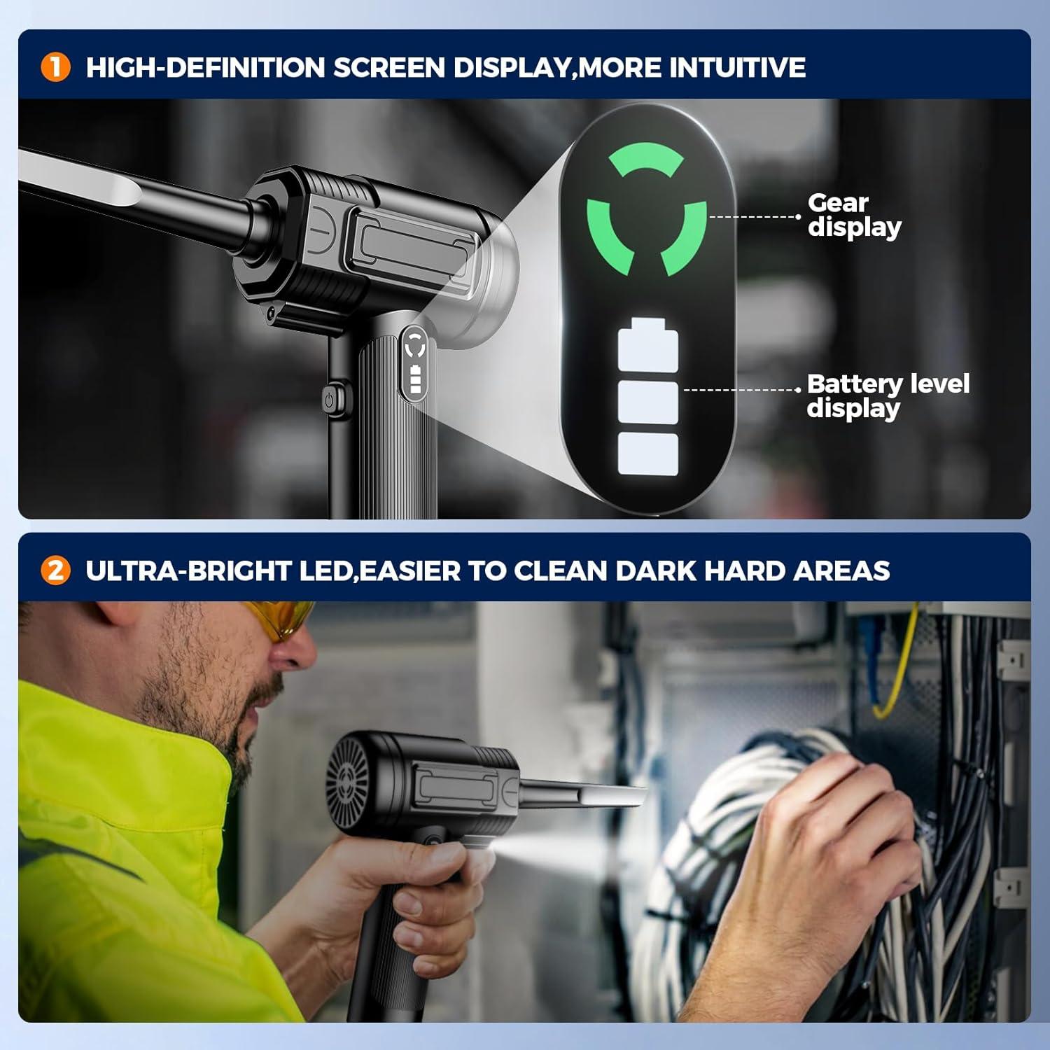 Soplador de Aire Comprimido RELIDOL VC023 100000RPM Recargable