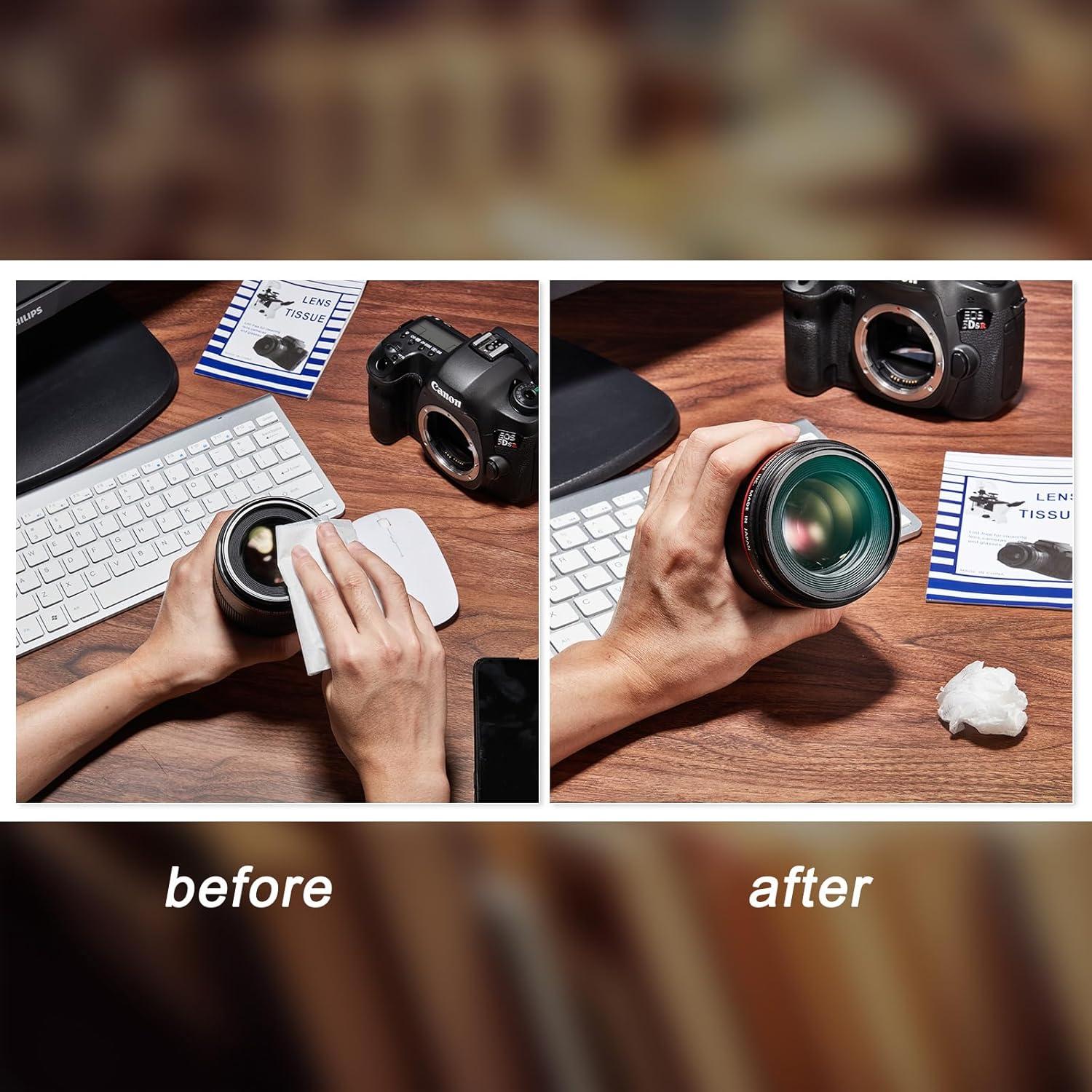 500 Hojas Papel Limpieza Lentes + 2 Paños Microfibra Outus