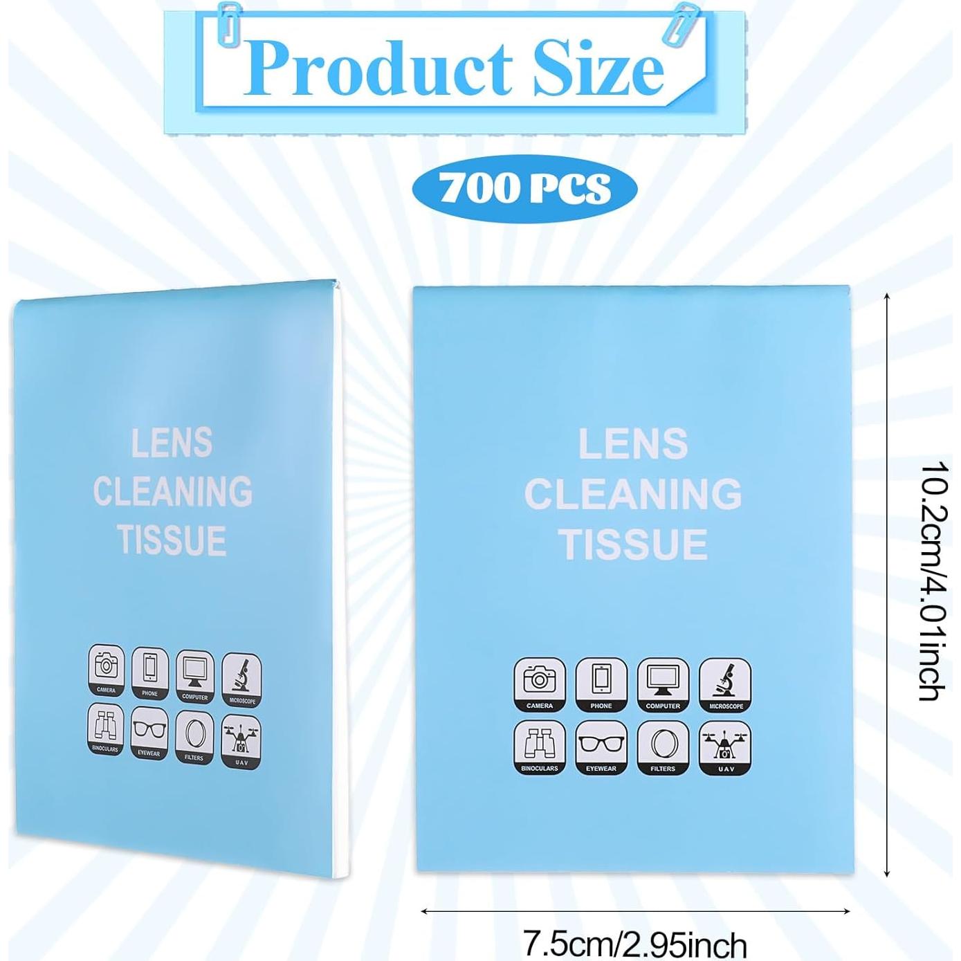 700 Hojas de Papel Limpiador JIYIN para Lentes y Pantallas