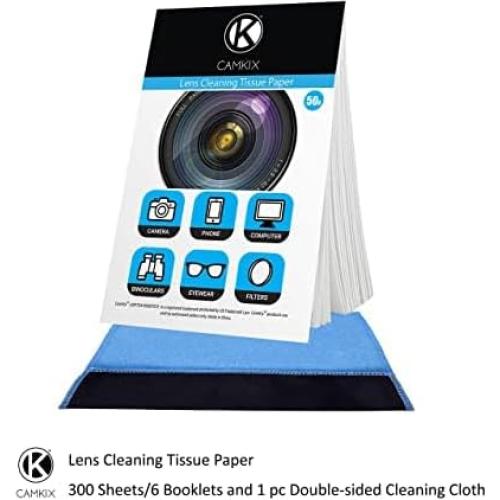 Papel de limpieza de lentes CamKix 300 hojas + paño microfibra