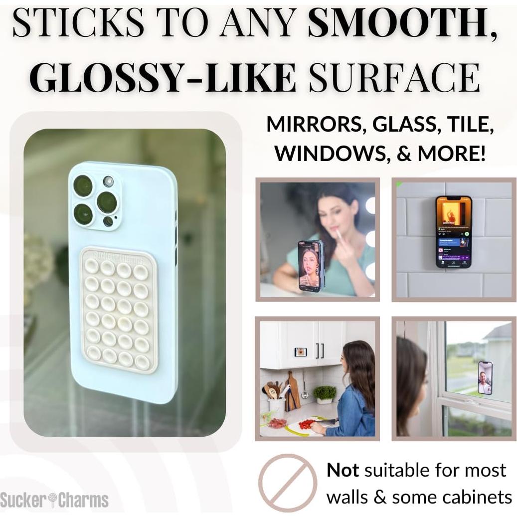 Soporte de Teléfono SuckerCharms 2.0 Adhesivo Removible