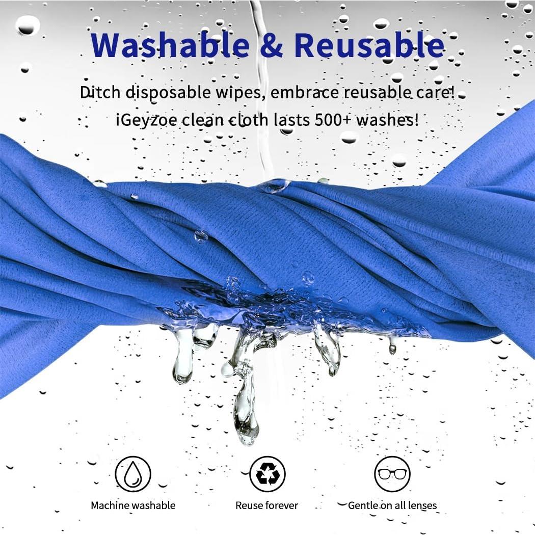 Paquete de 20 Paños de Microfibra iGeyzoe para Gafas