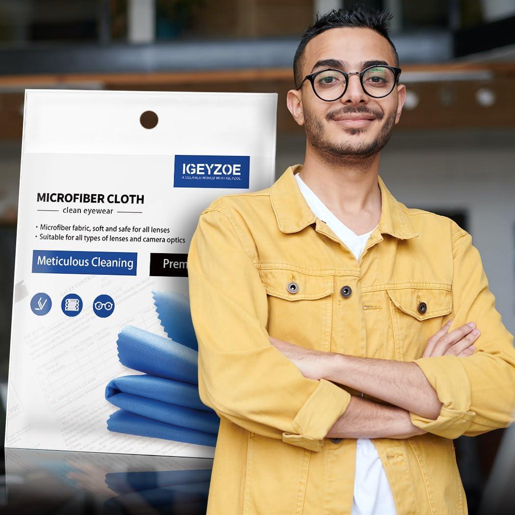 Paquete de 20 Paños de Microfibra iGeyzoe para Gafas