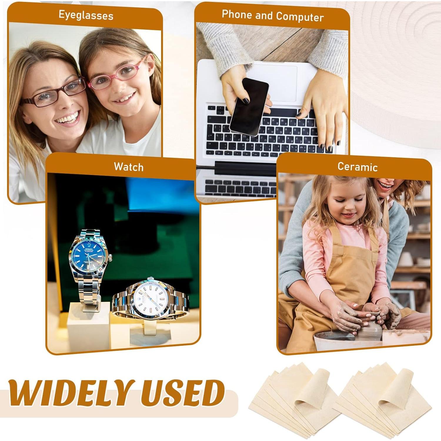 Kit de 20 Piezas de Paños de Chamois Potchen para Cerámica