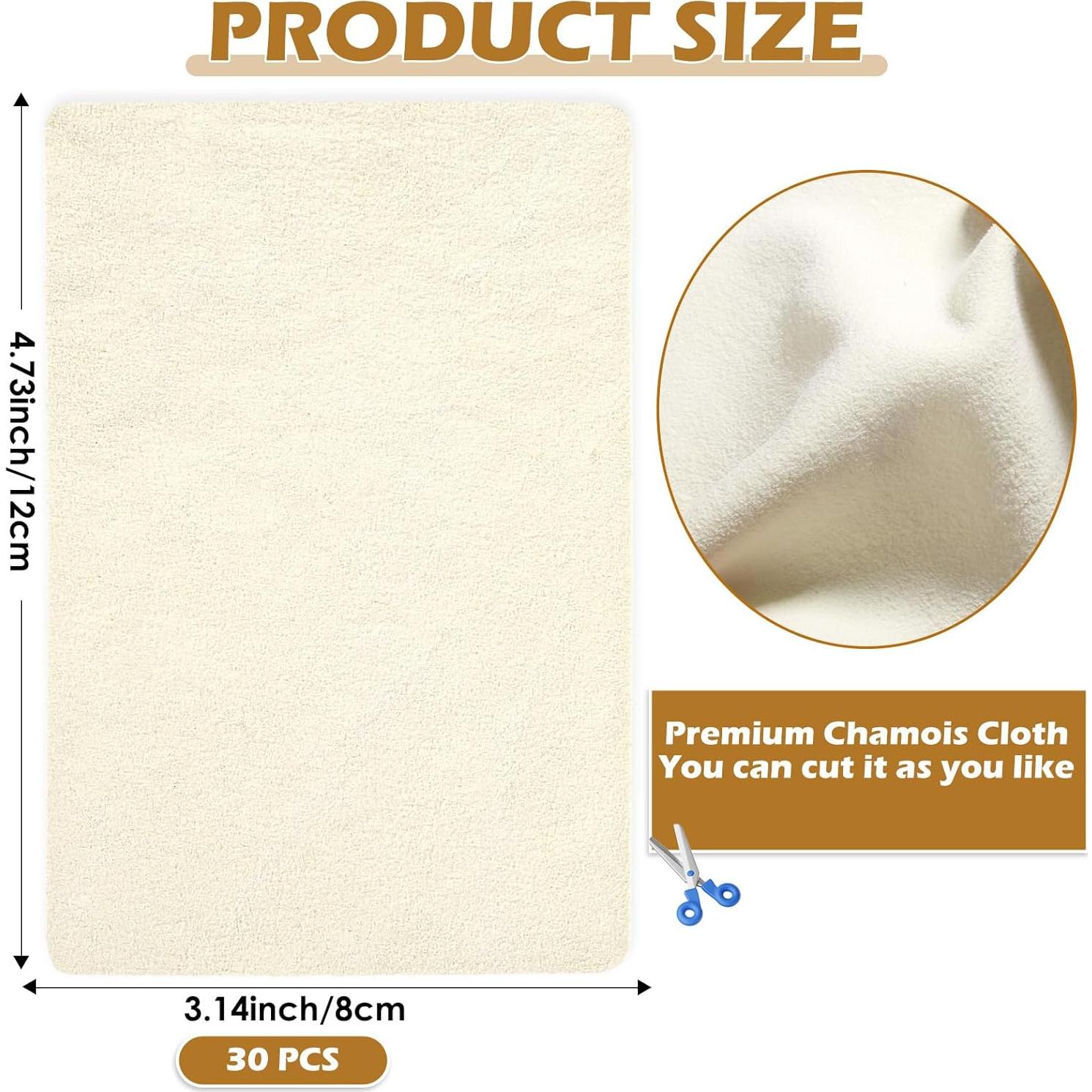 Paños de Chamois MAPVOLUT 30 Pcs 8.13x12 cm Suaves