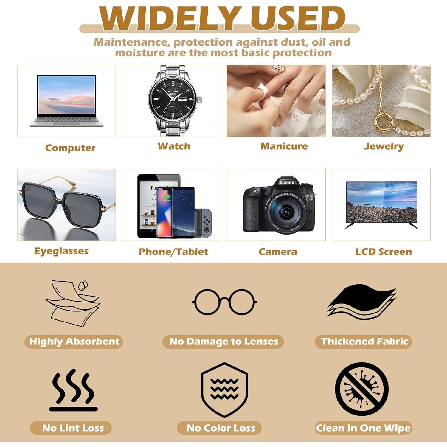 Paños de Chamois MAPVOLUT 30 Pcs 8.13x12 cm Suaves