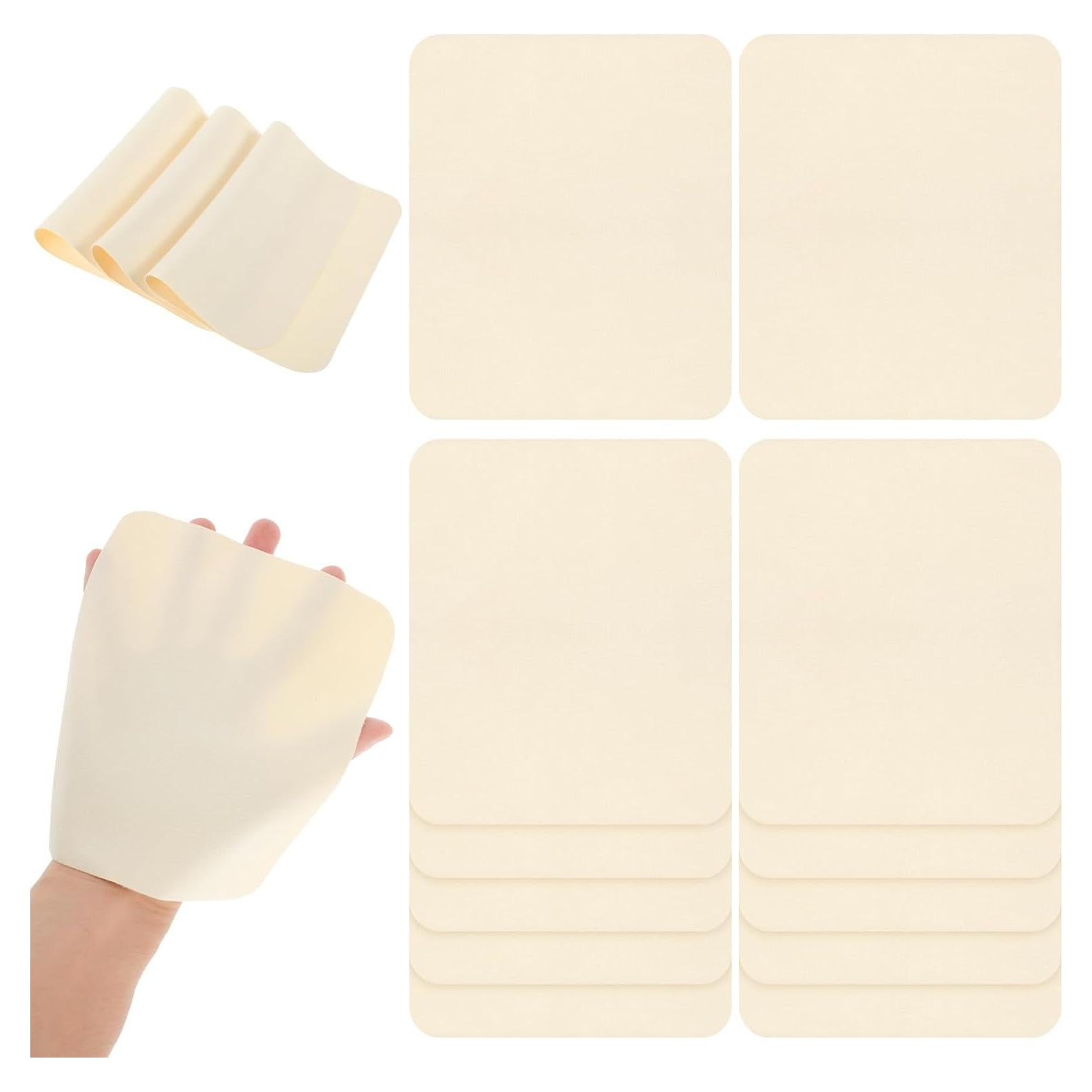 15 Paños Chamois Prasacco para Cerámica 17.5x14.5cm Beige