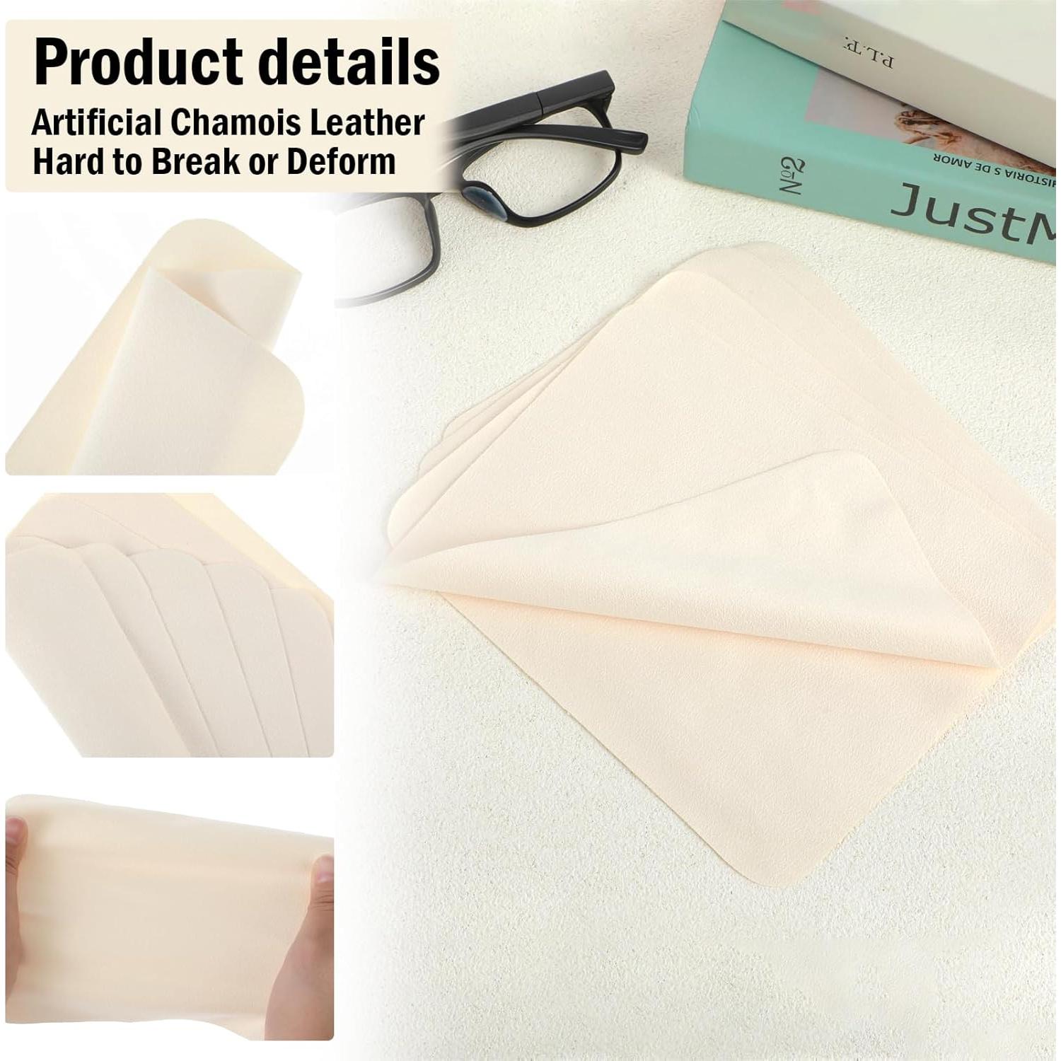 15 Paños Chamois Prasacco para Cerámica 17.5x14.5cm Beige