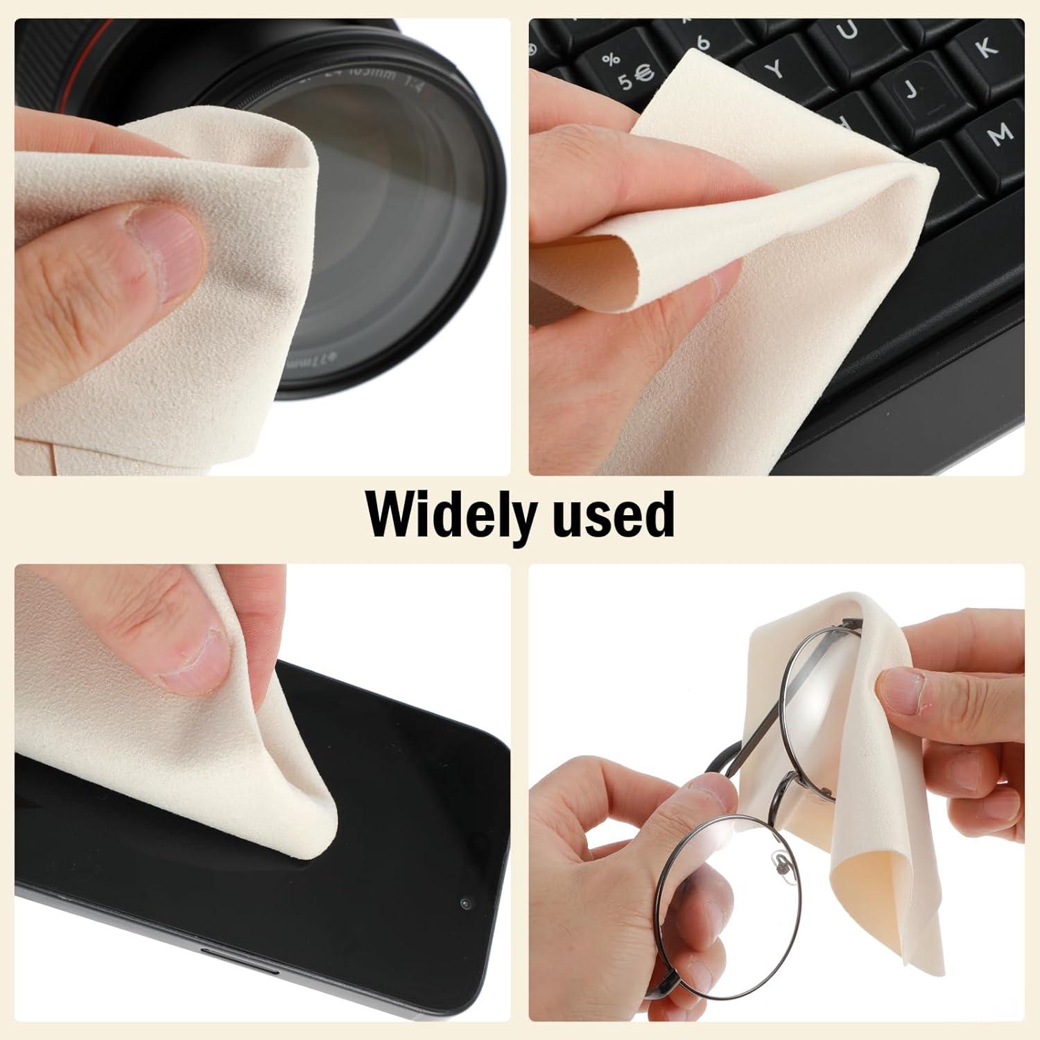 15 Paños Chamois Prasacco para Cerámica 17.5x14.5cm Beige