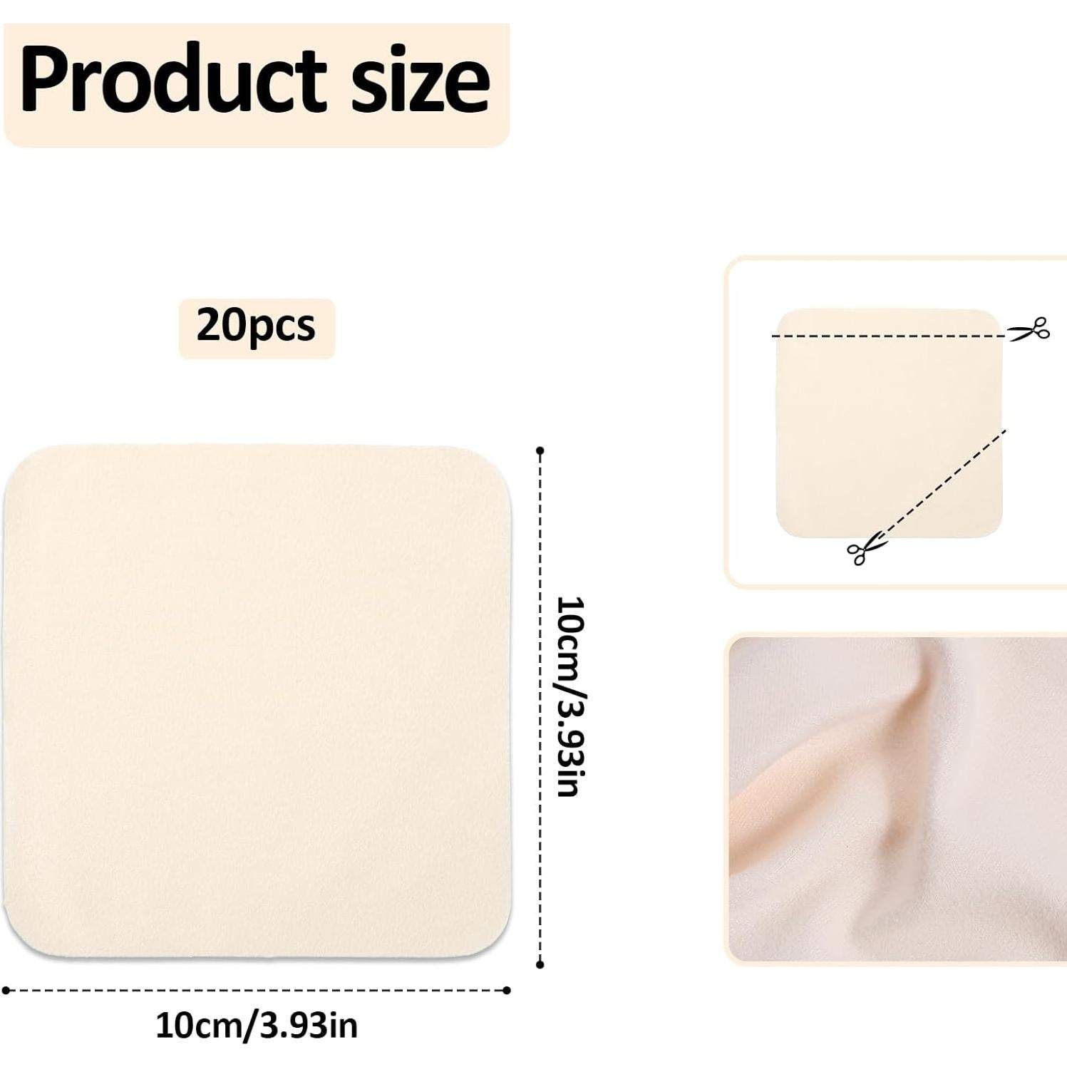 20 Paños de Gamuza para Cerámica Xthrotsenk 9.9x9.9 cm