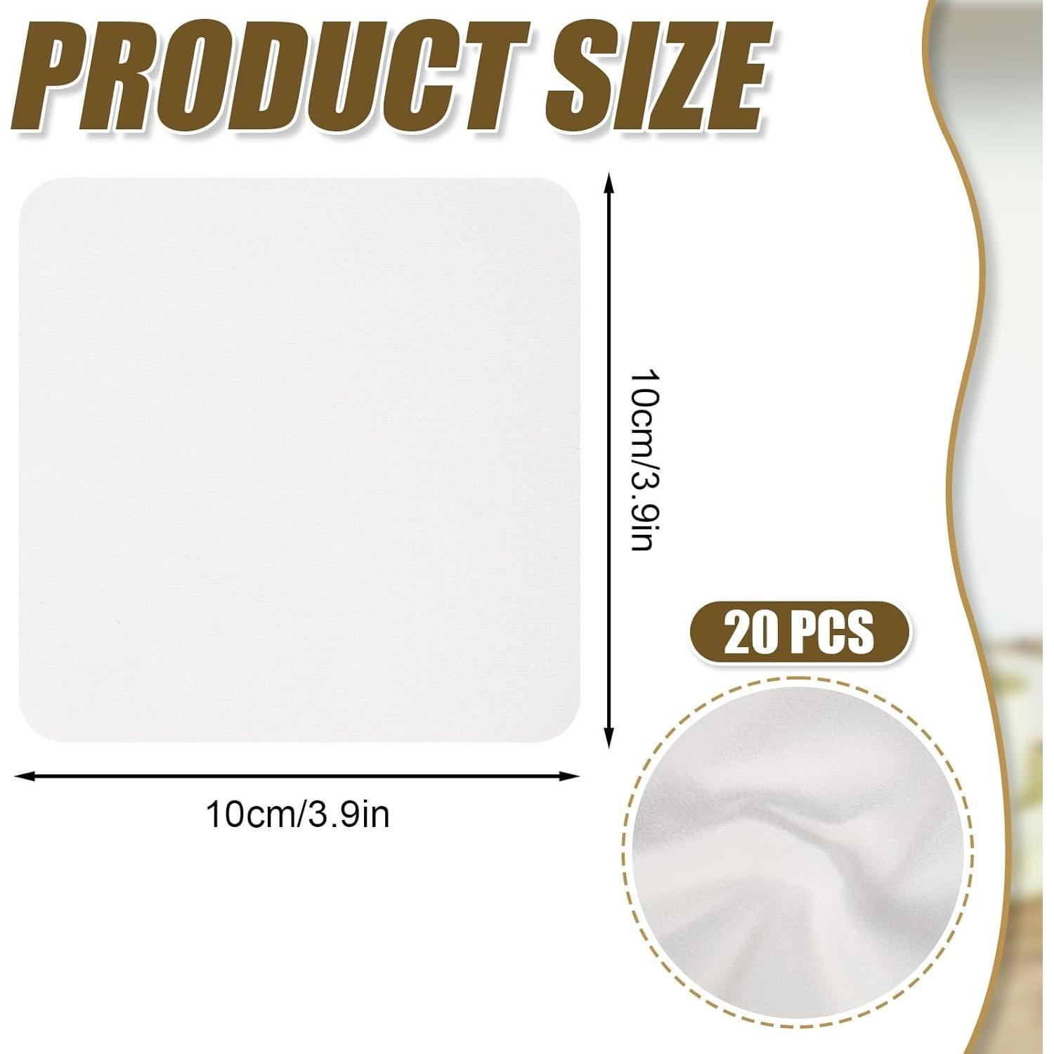 20 Paños de Chamois PEUTIER 10x10 cm Suaves y Absorbentes