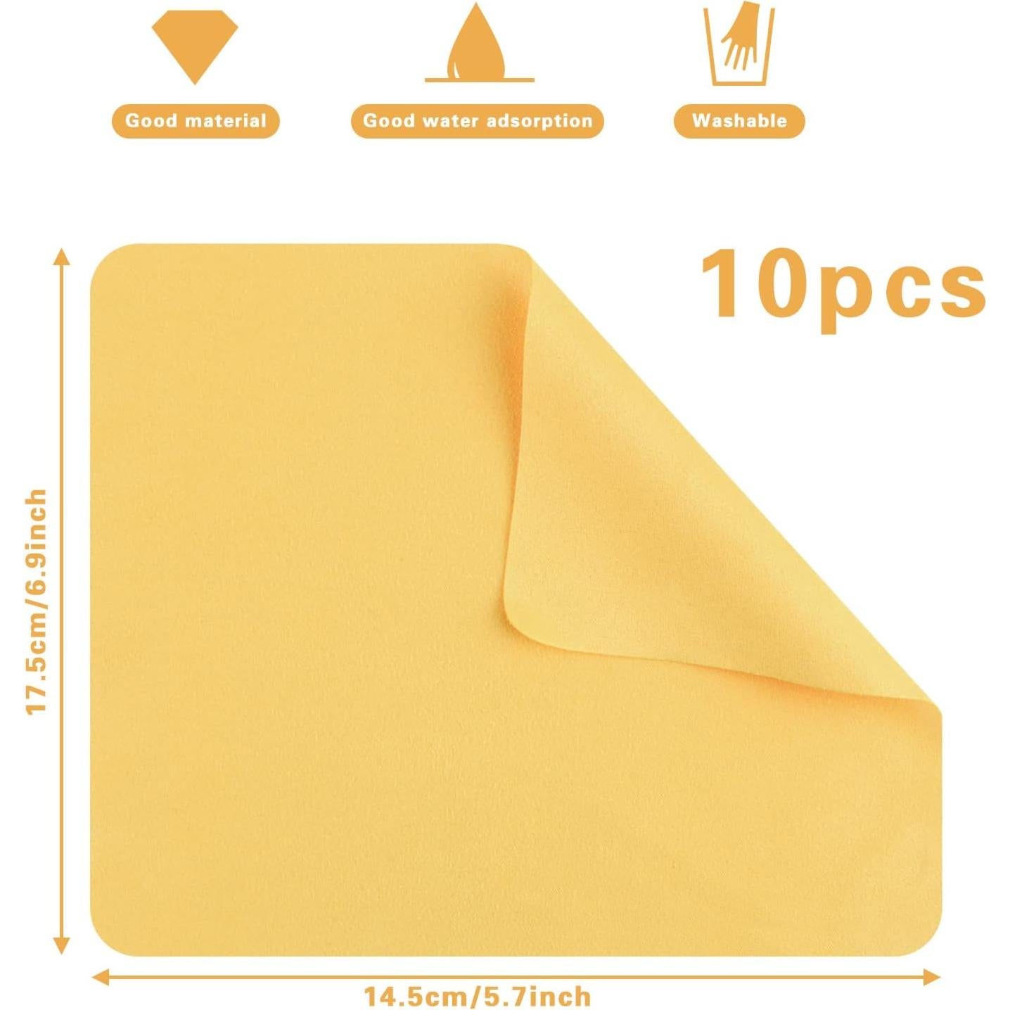 10 Piezas Paño Chamois Natural Homakover 17.5x14.5cm