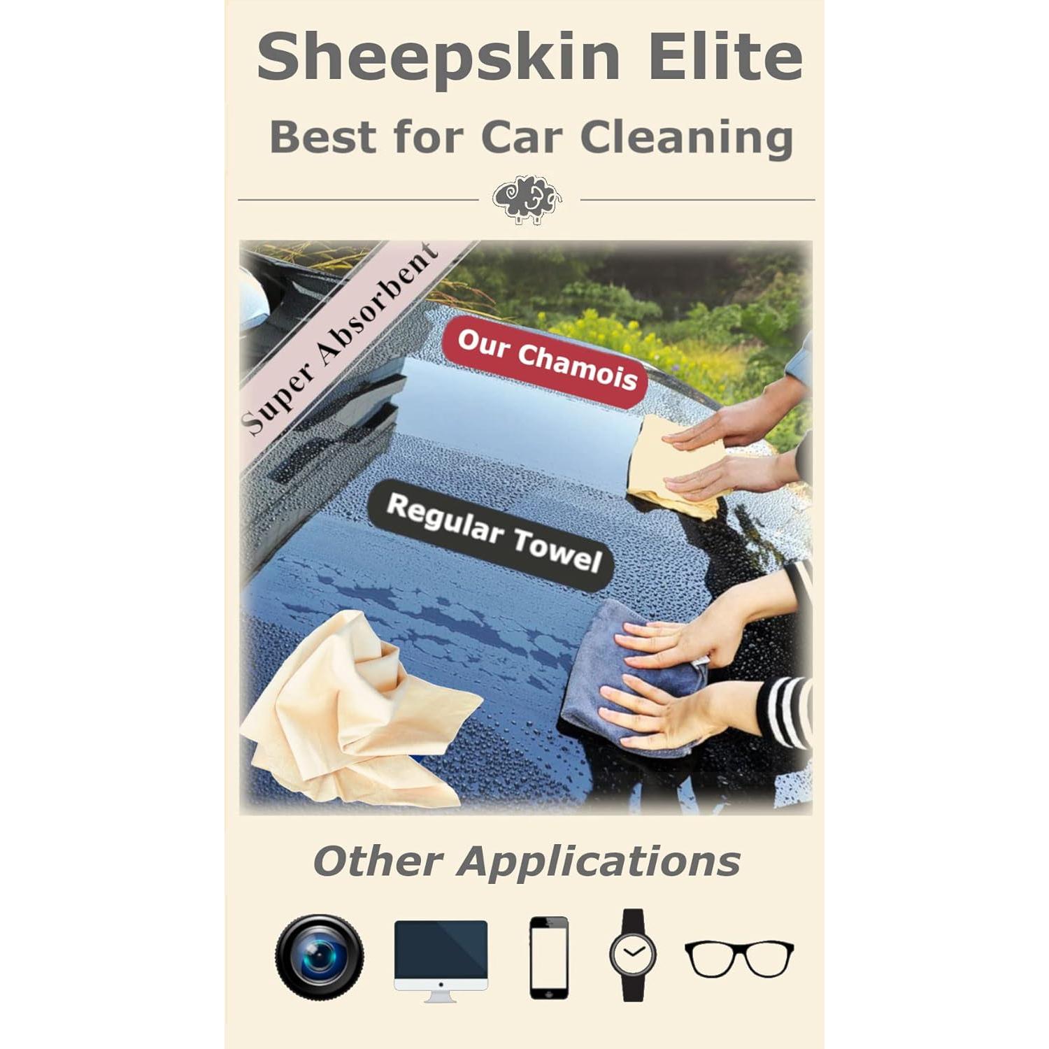 Toalla de Secado Chamois Natural SHEEPSKIN ELITE 4 Pies Cuadrados