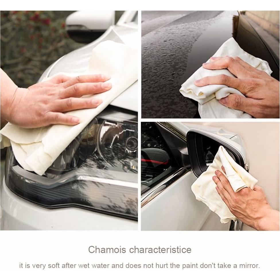 Paquete de 3 Paños de Chamois Natural River Lake - Secado Rápido