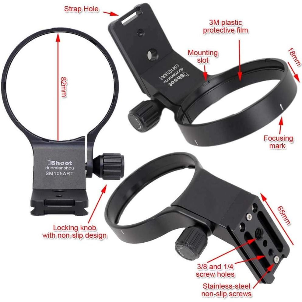 Soporte de Anillo de Montaje en Trípode iShoot para Sigma 105mm y 100-400mm