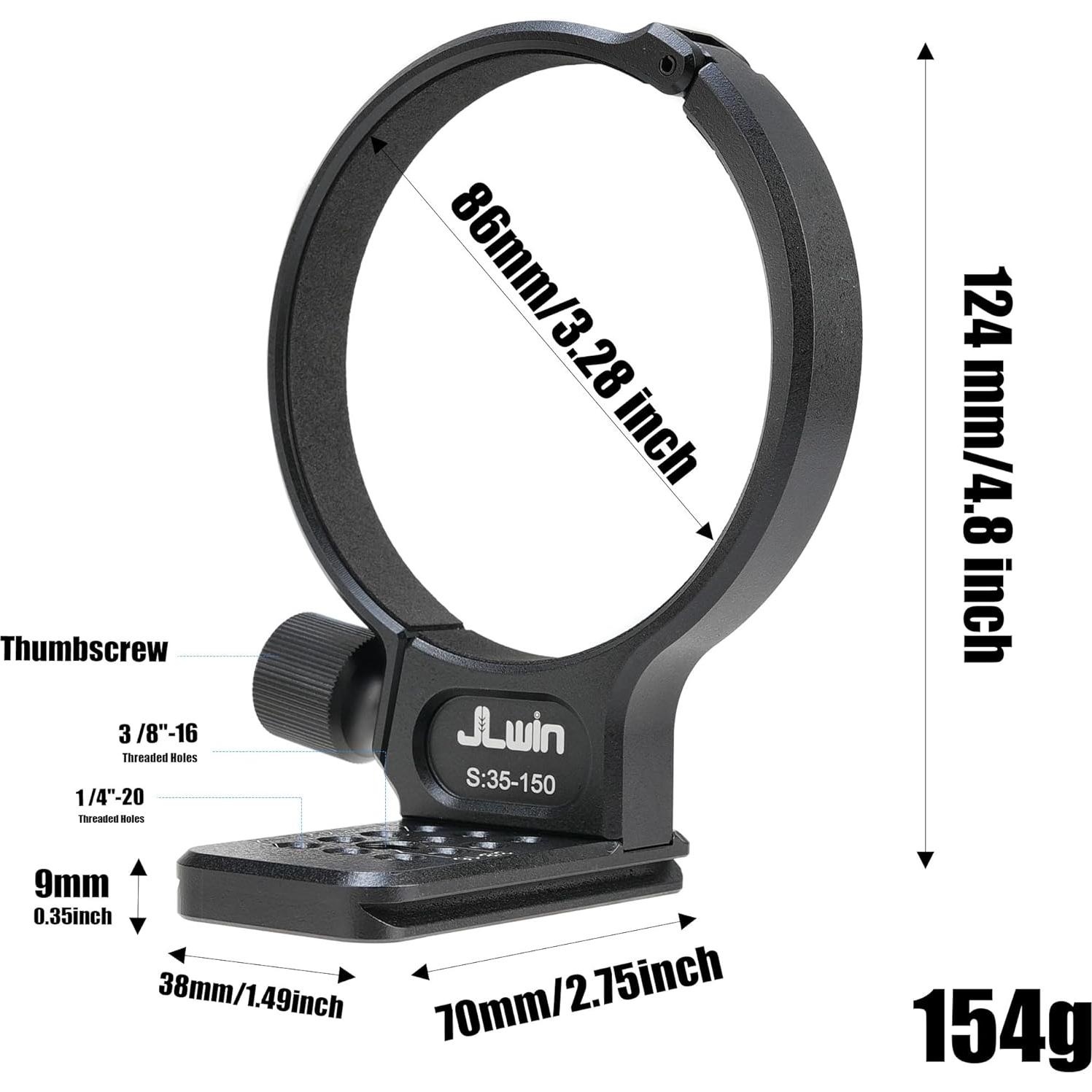 Anillo de Montaje en Trípode Hersmay 86mm para Lente Samyang AF 35-150mm