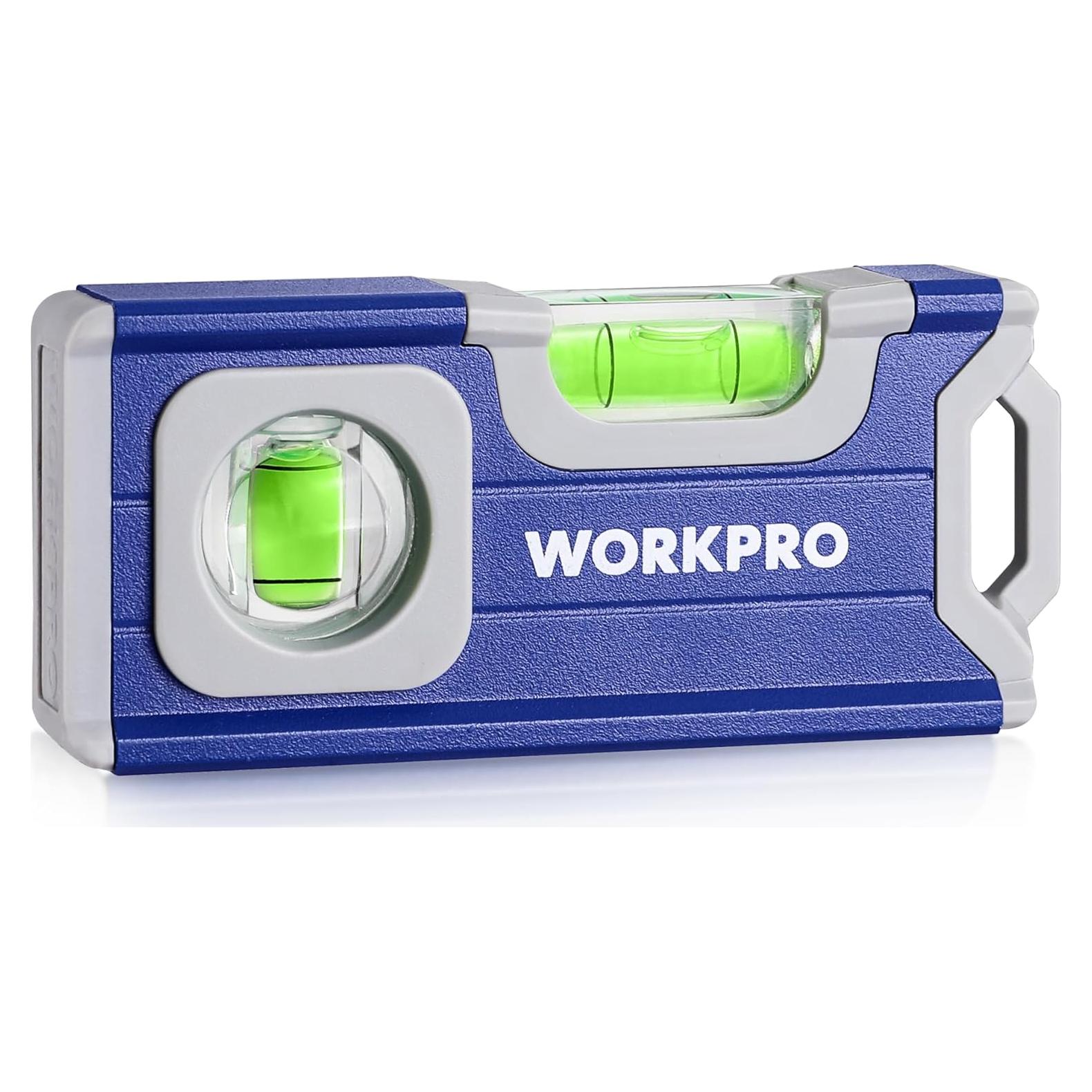 Nivel Magnético Pequeño WORKPRO 11.4 cm Aluminio Azul