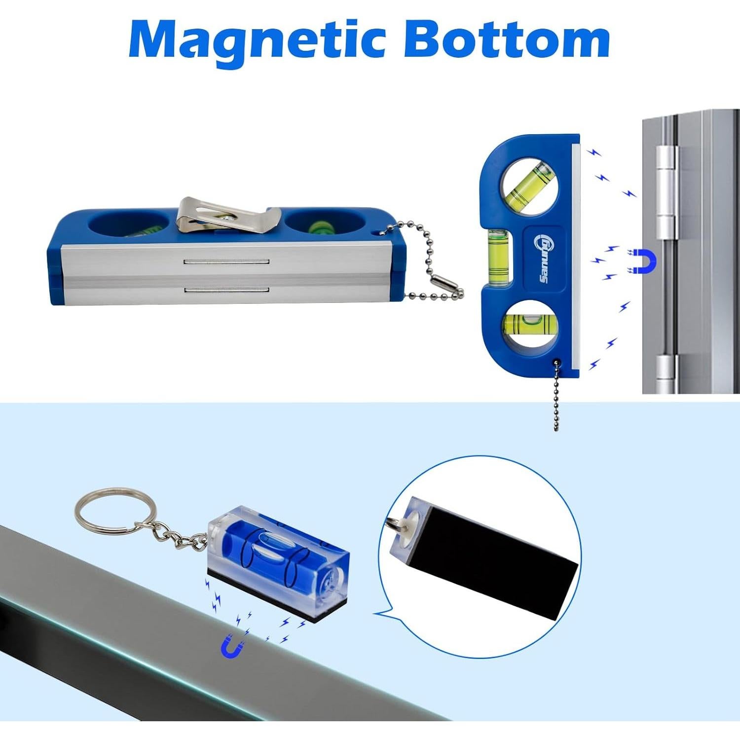 Juego de Niveles Magnéticos Sanung 4 Piezas Portátil