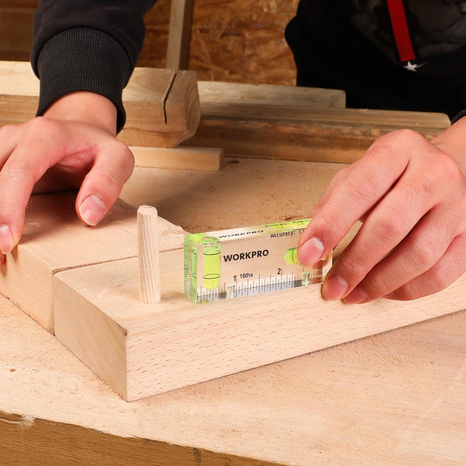 Nivel Magnético WORKPRO Mini 7.6 cm con 2 Burbujas