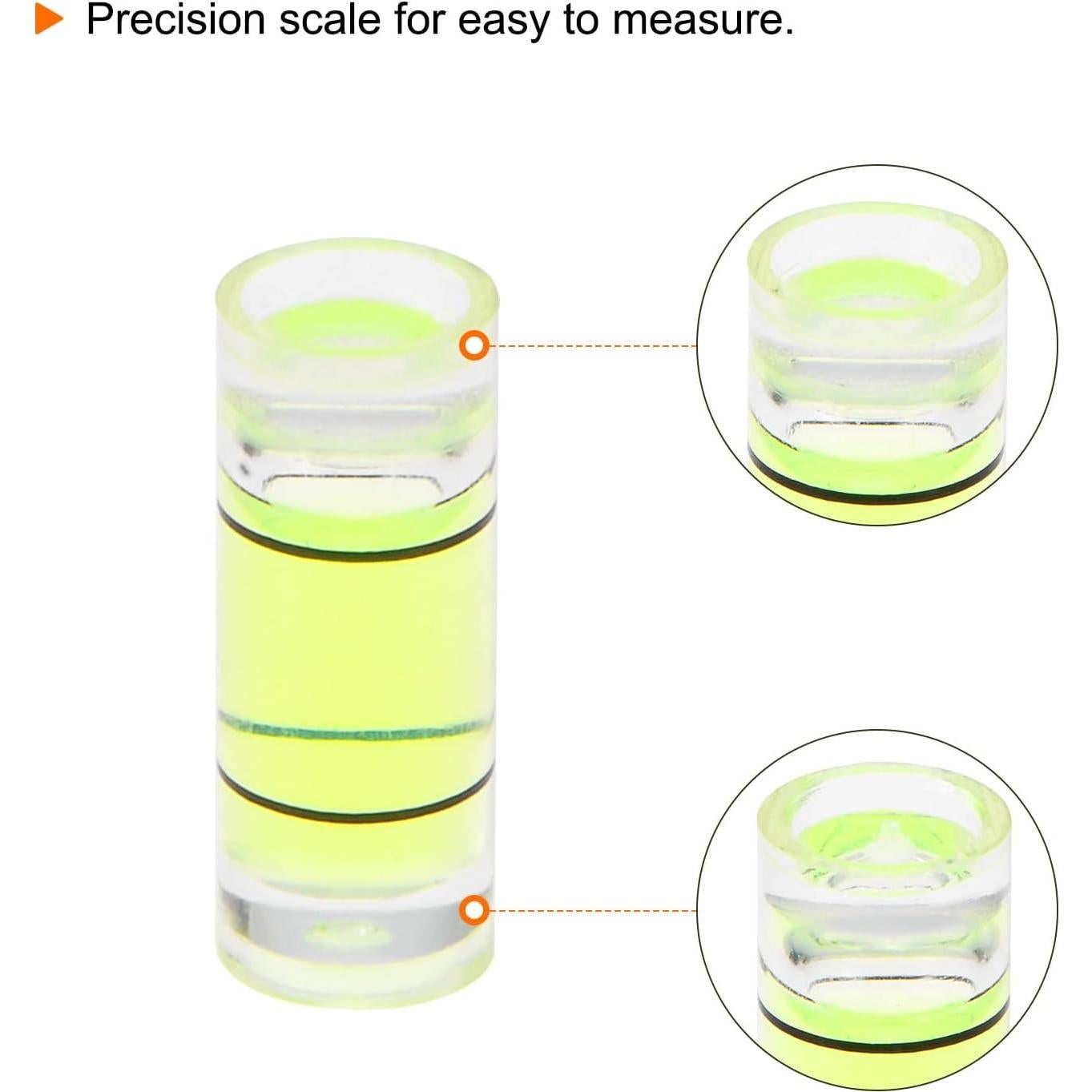 Niveles de Burbuja Cilíndricos HARFINGTON 6pcs 5x13mm PMMA