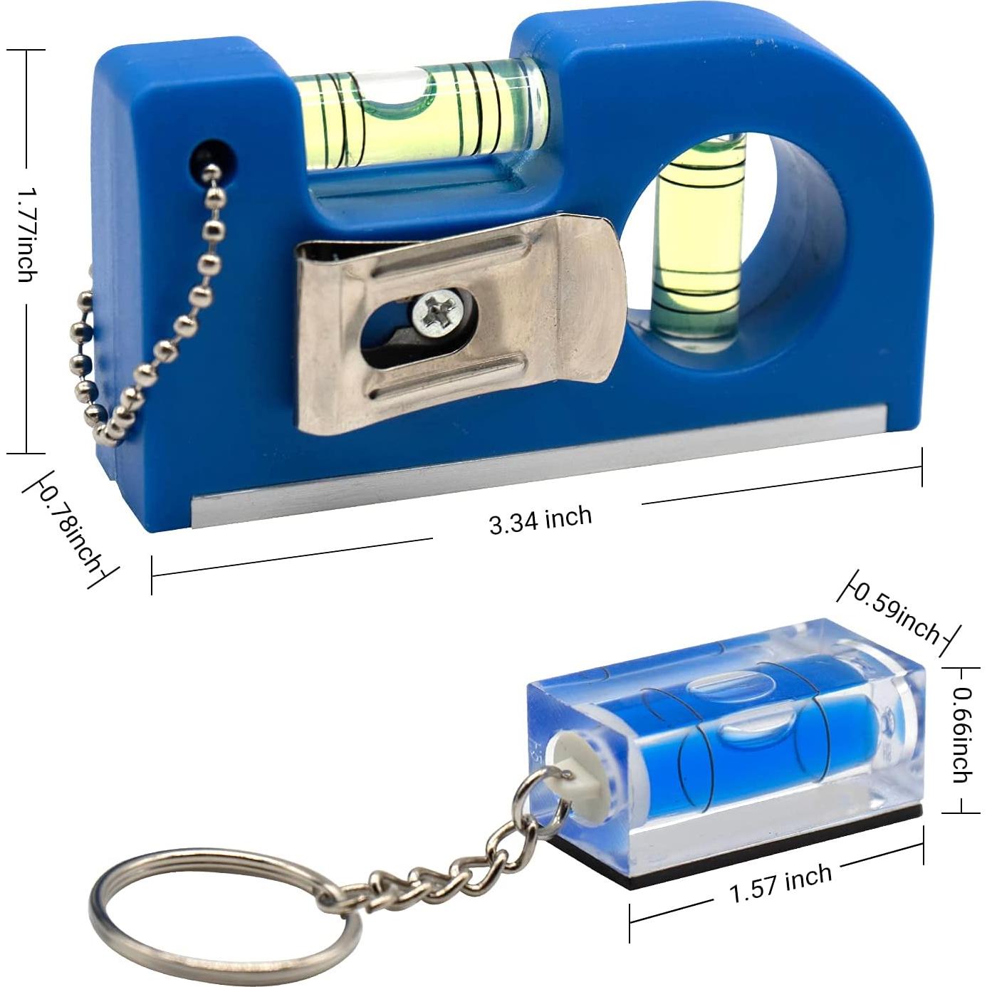 Niveles de Burbuja Mini Portátiles Sanung - 4 Piezas con Base Magnética