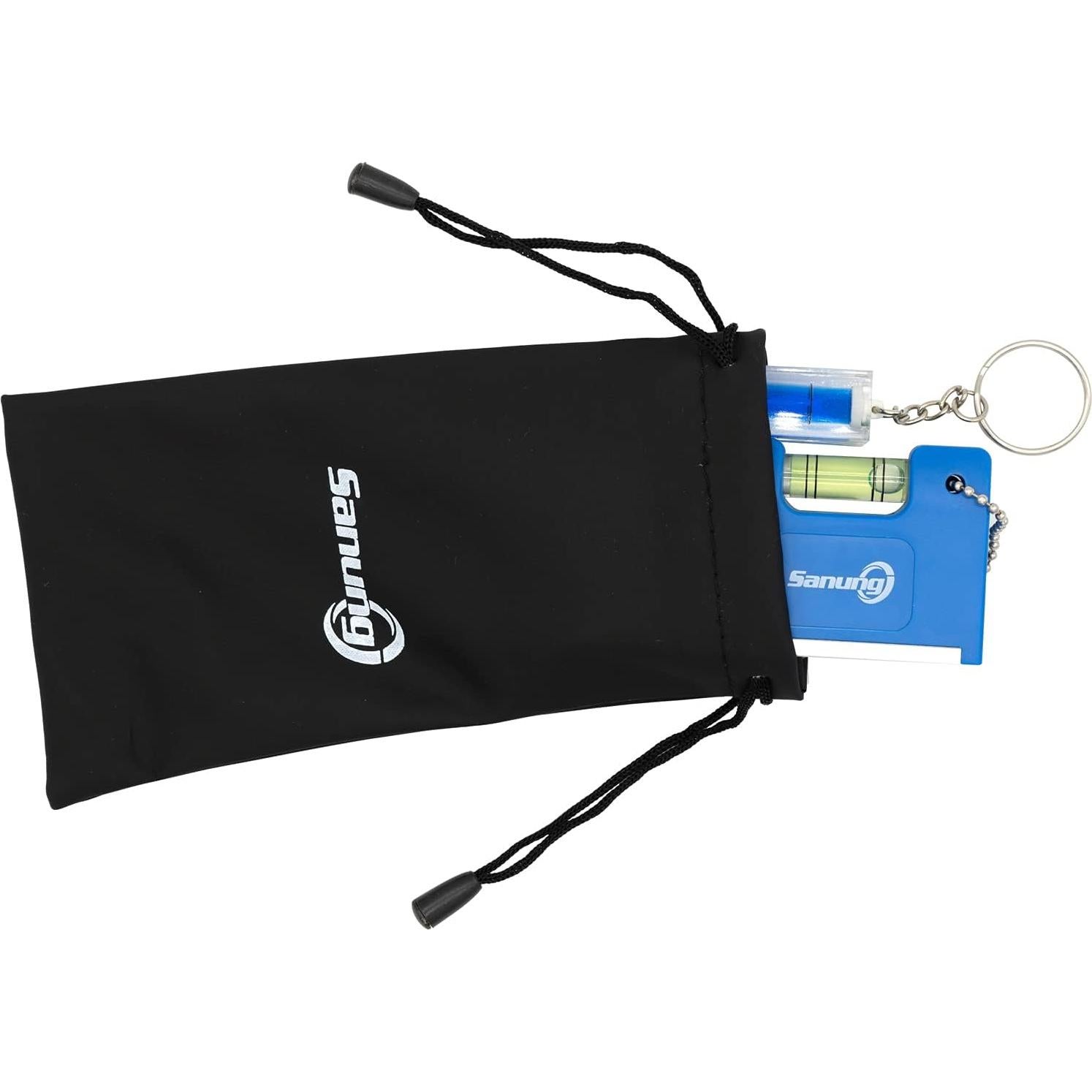 Niveles de Burbuja Mini Portátiles Sanung - 4 Piezas con Base Magnética